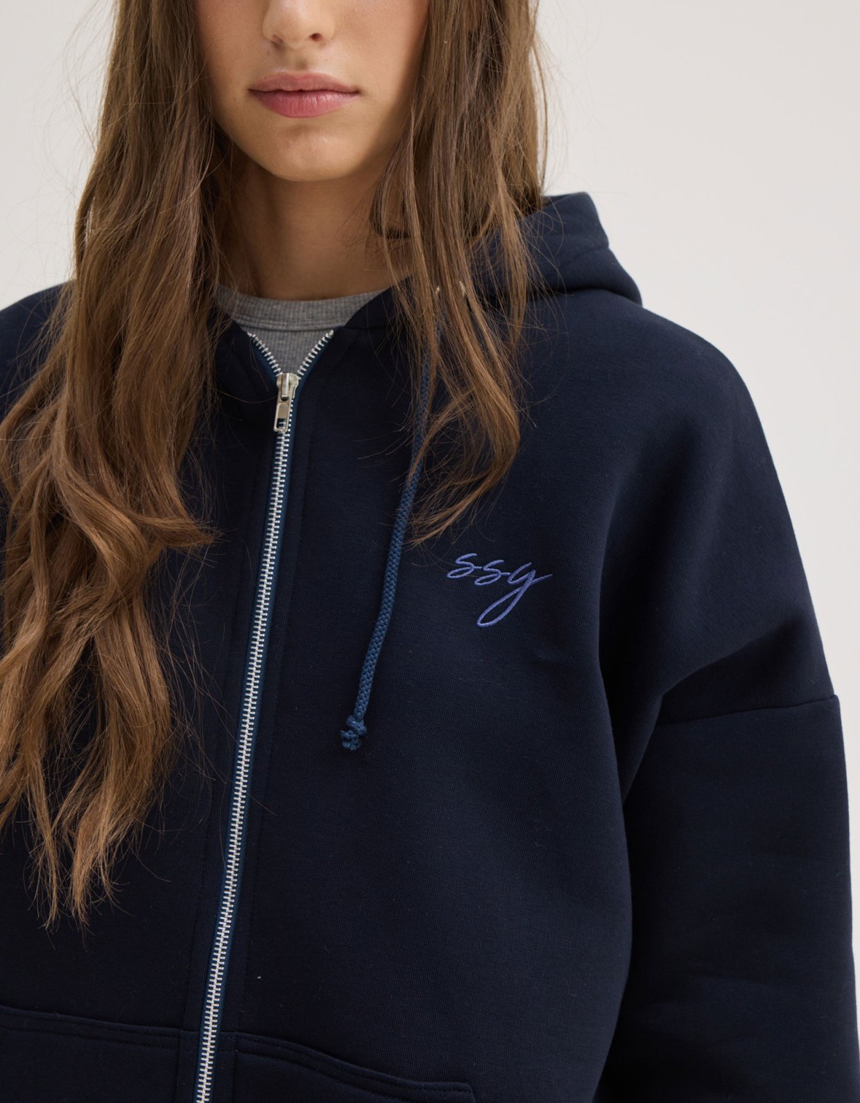 Sunset go Lizi zip hoodie blue
