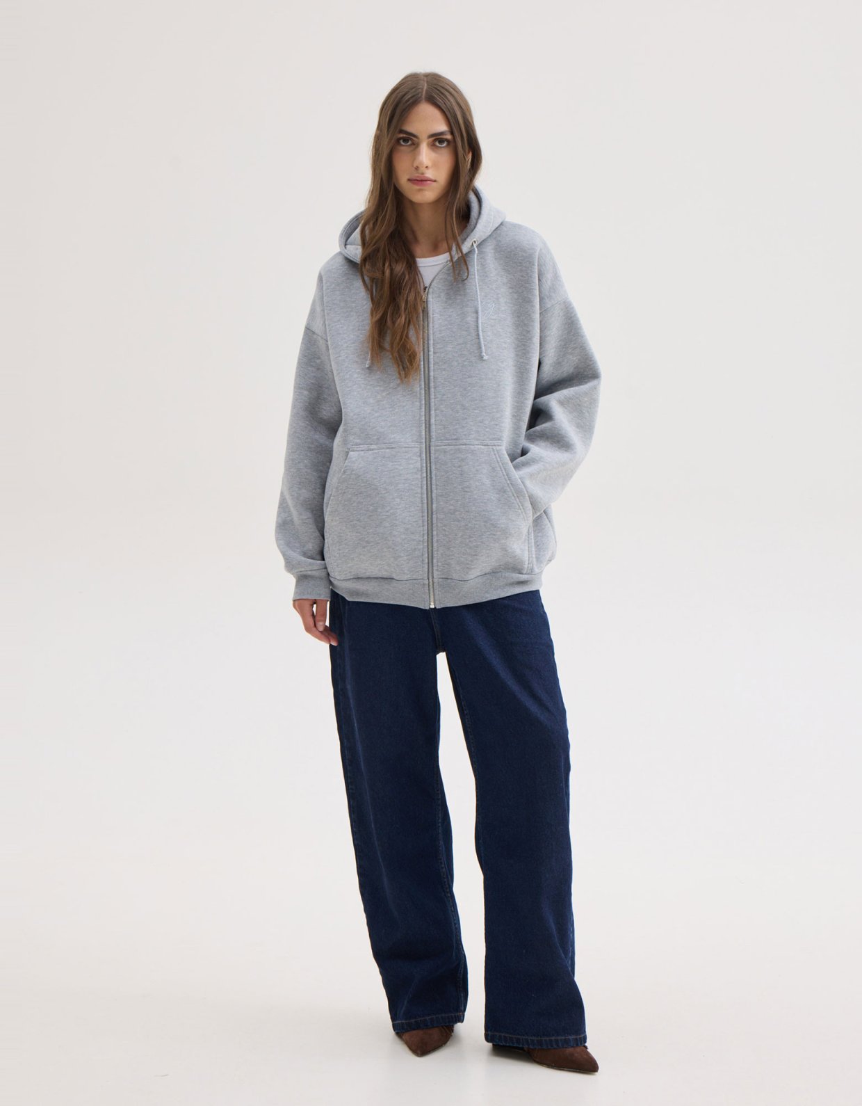 Sunset go Lizi zip hoodie grey