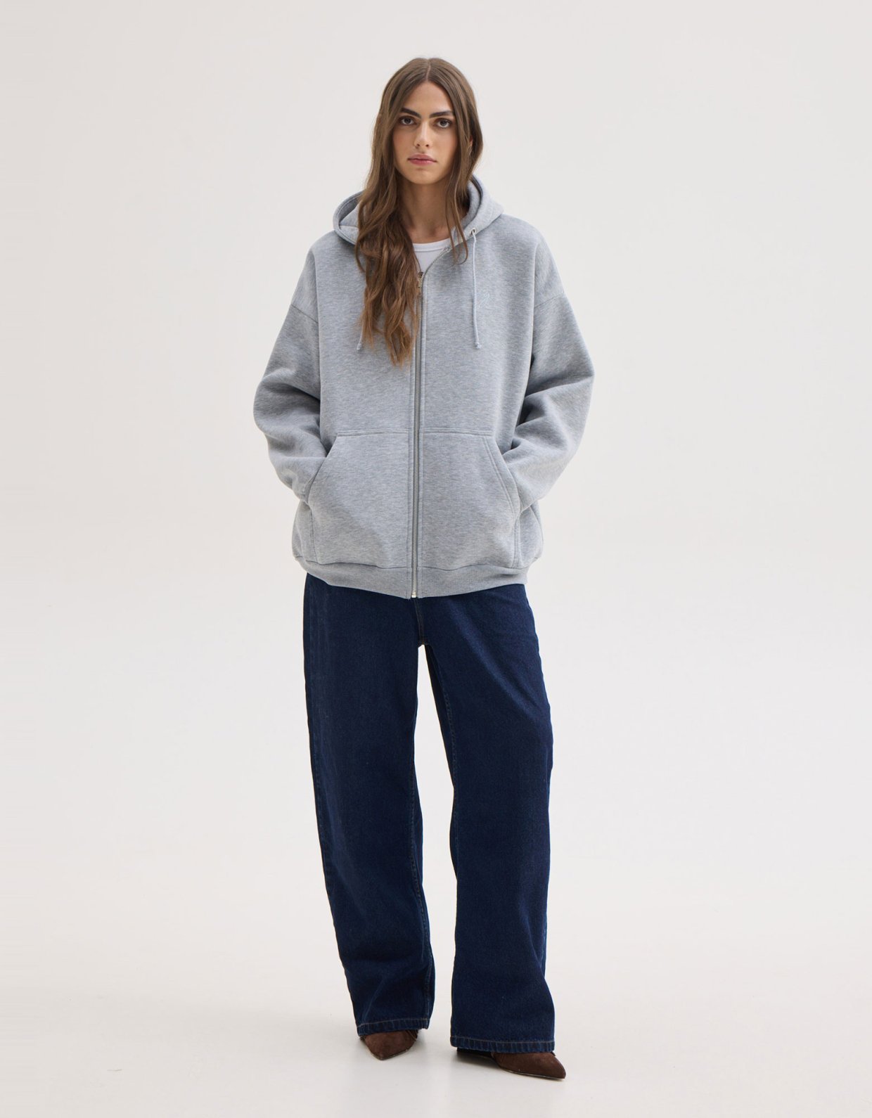 Sunset go Lizi zip hoodie grey