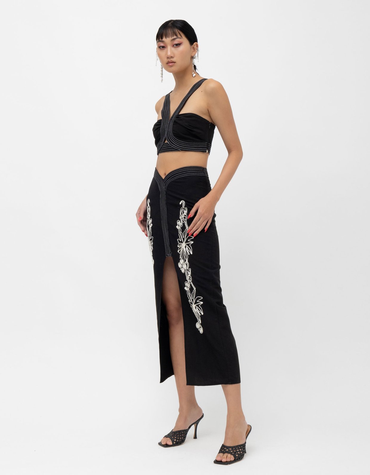 Mallory the label Lunar skirt black