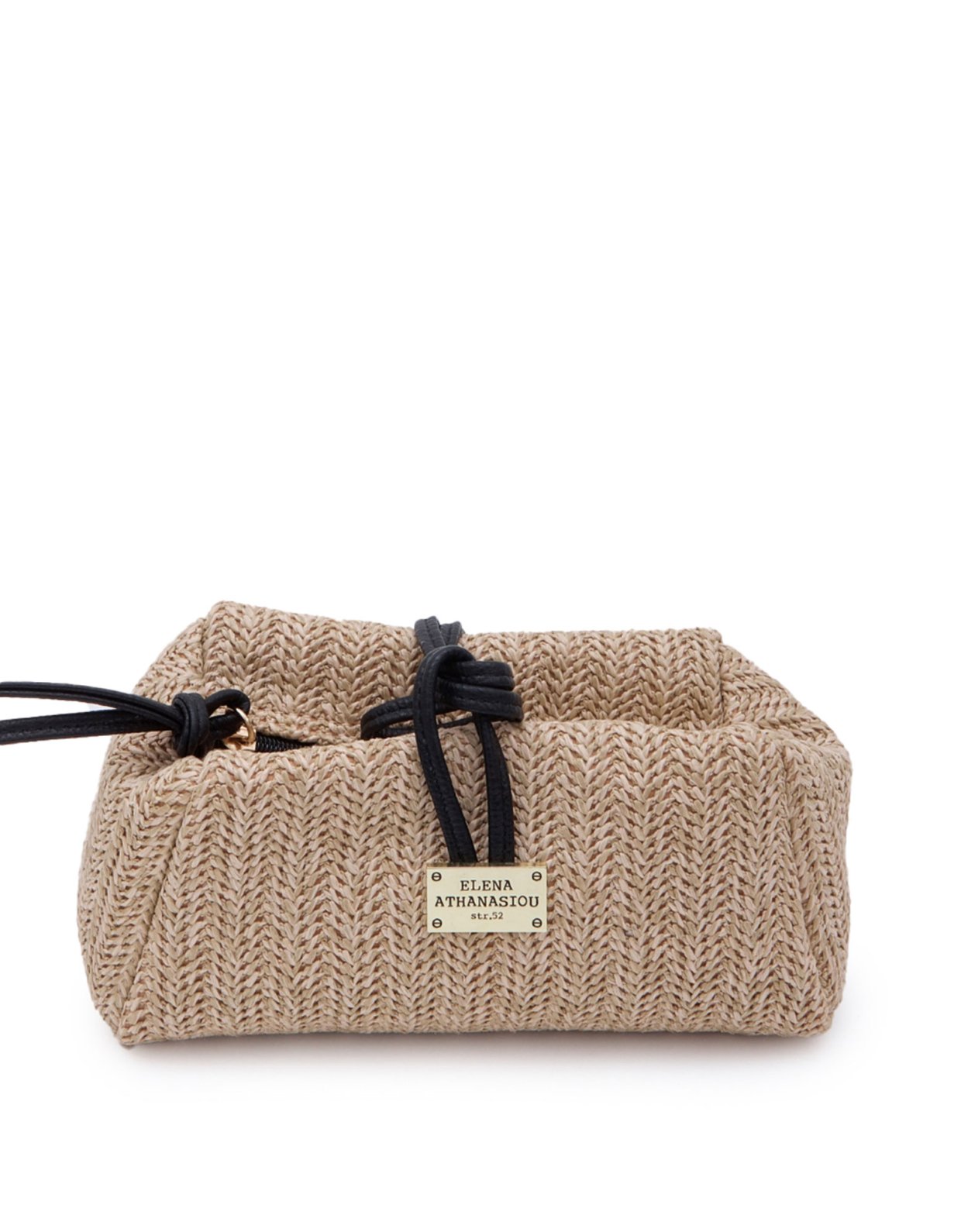 Elena Athanasiou Lunchbag vegan straw beige