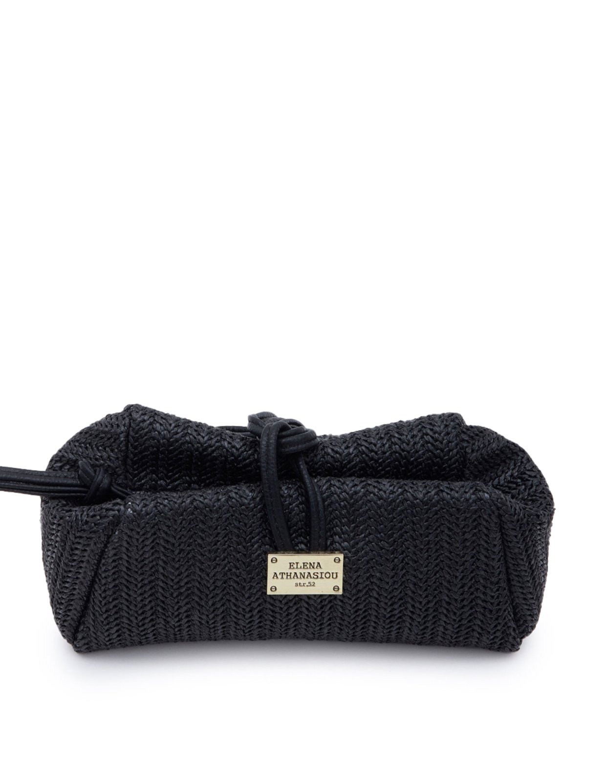 Elena Athanasiou Lunchbag vegan straw black