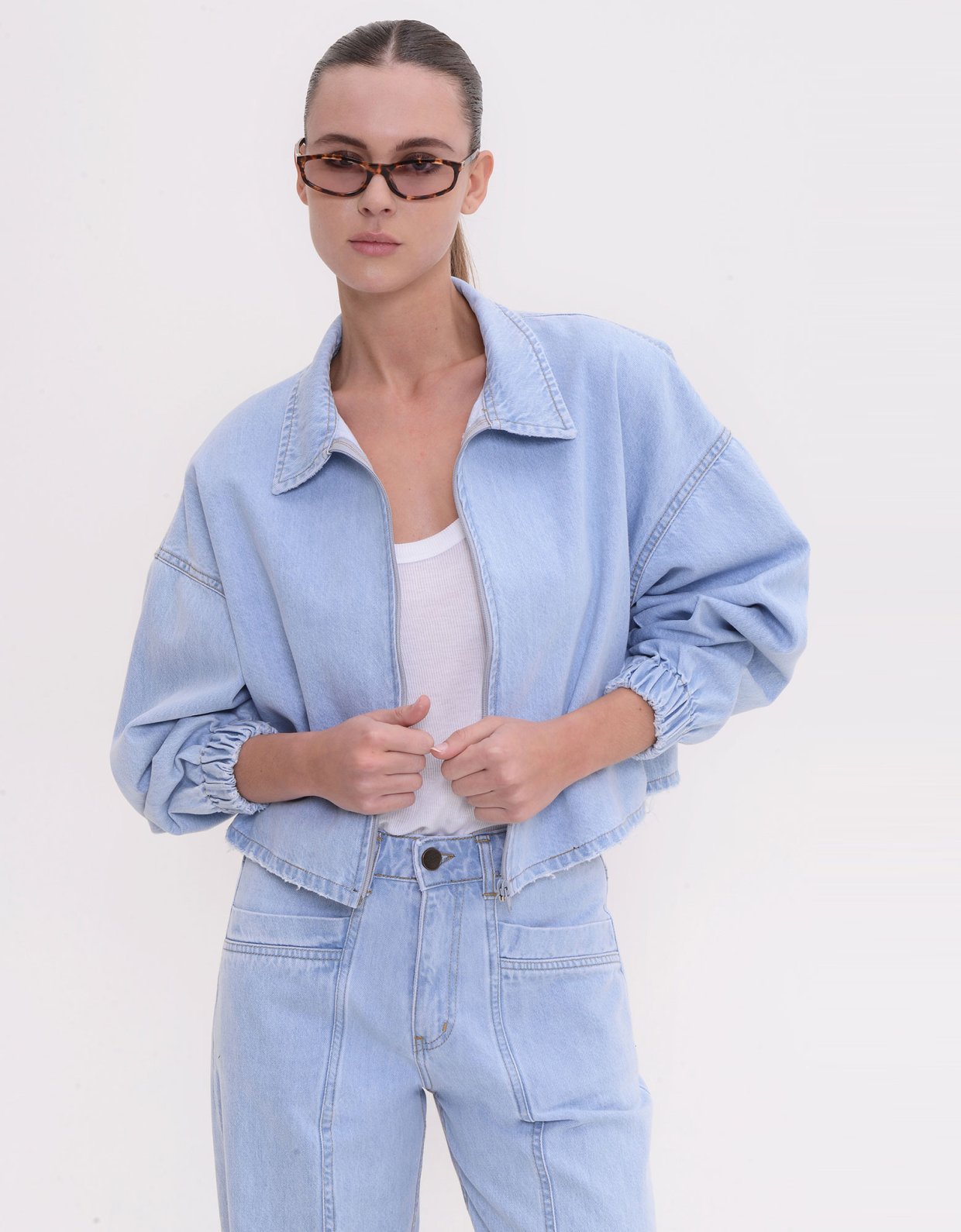 Sac Jeans Madison denim jacket light blue