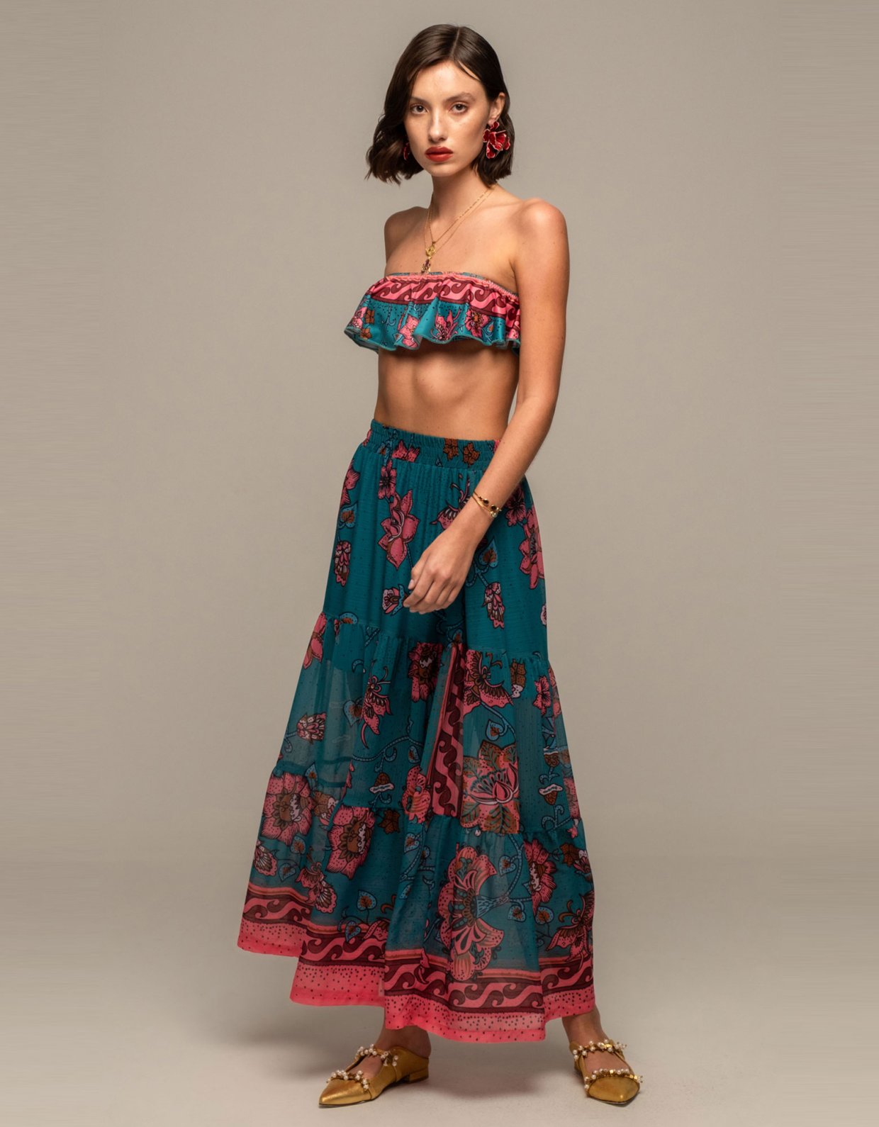 Peace and Chaos Magnolia maxi skirt