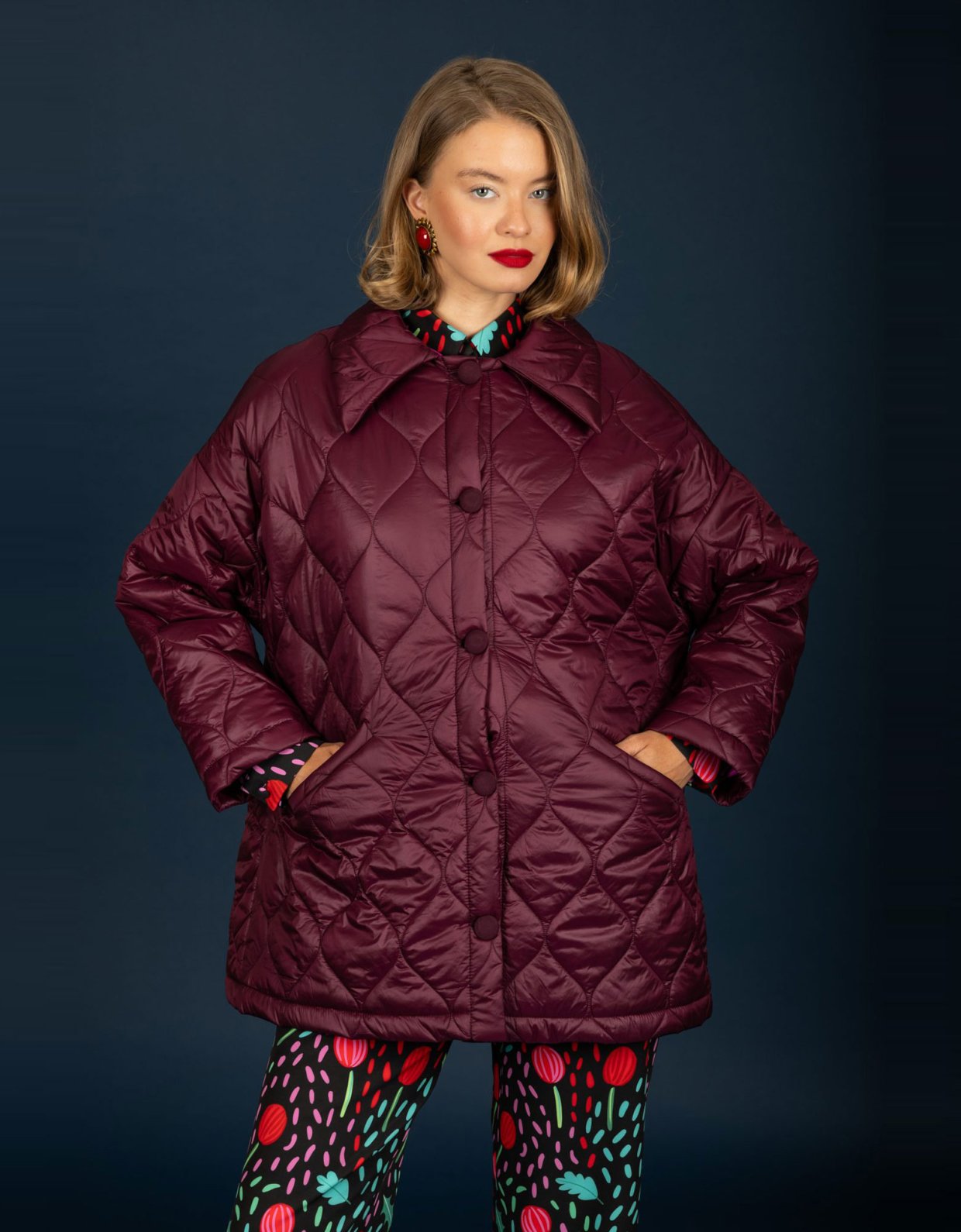 Chaton Marcus puffer coat bordeaux