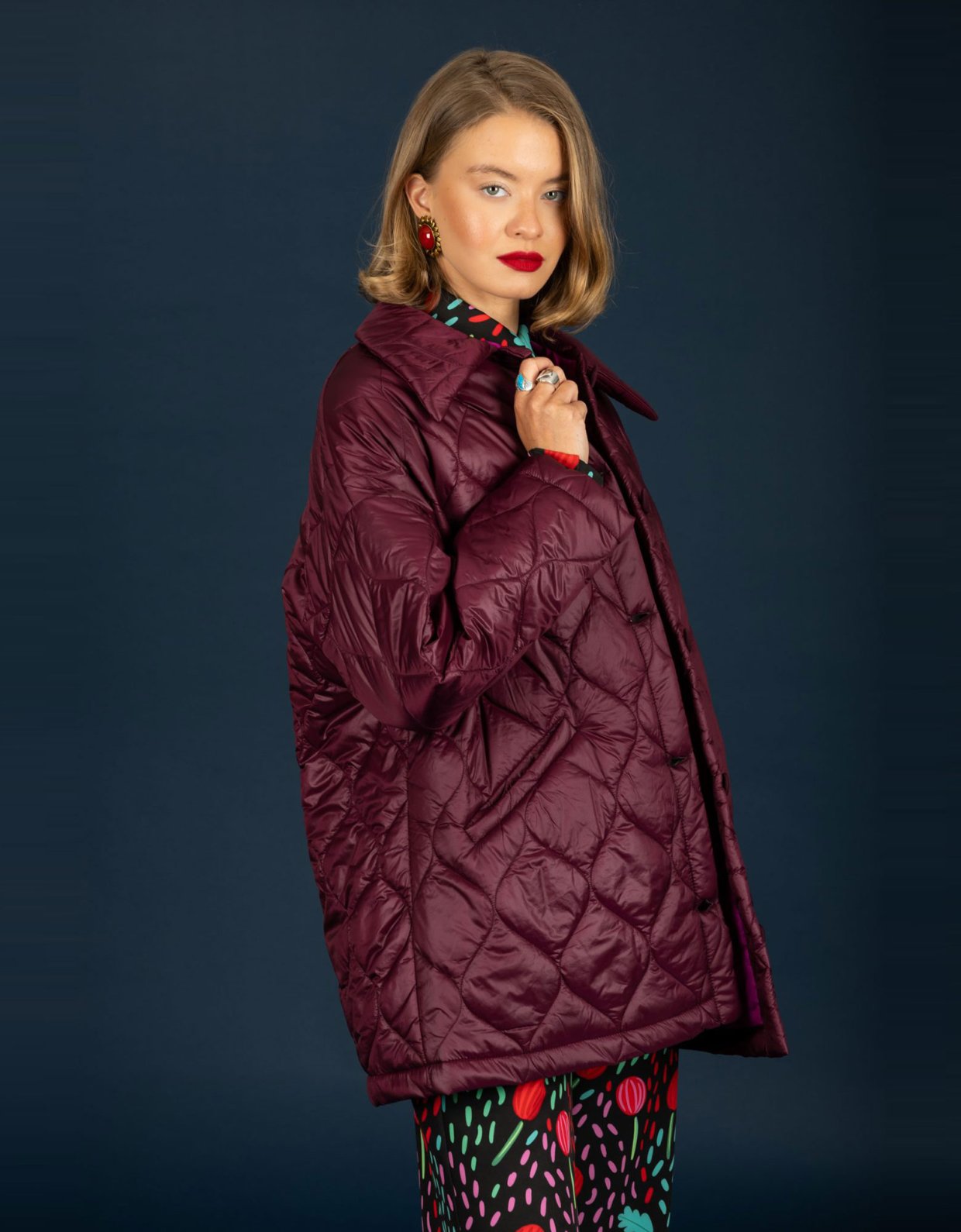 Chaton Marcus puffer coat bordeaux