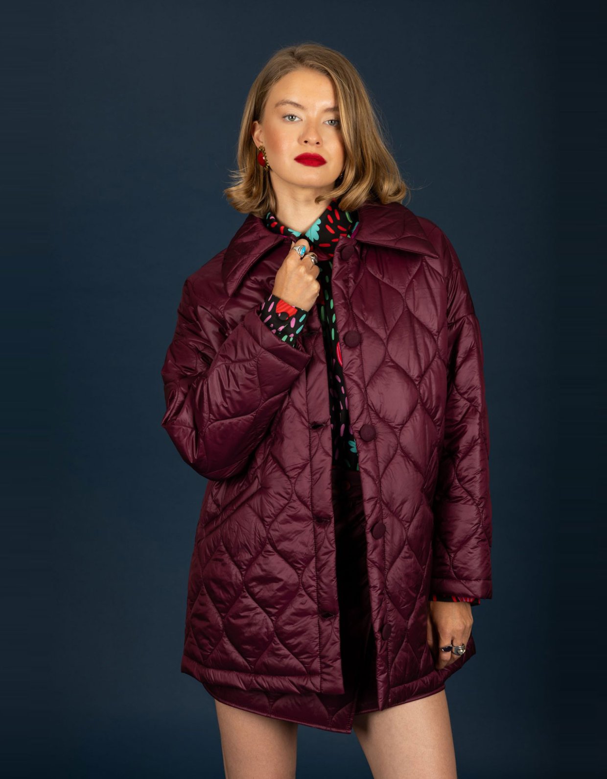 Chaton Marcus puffer coat bordeaux