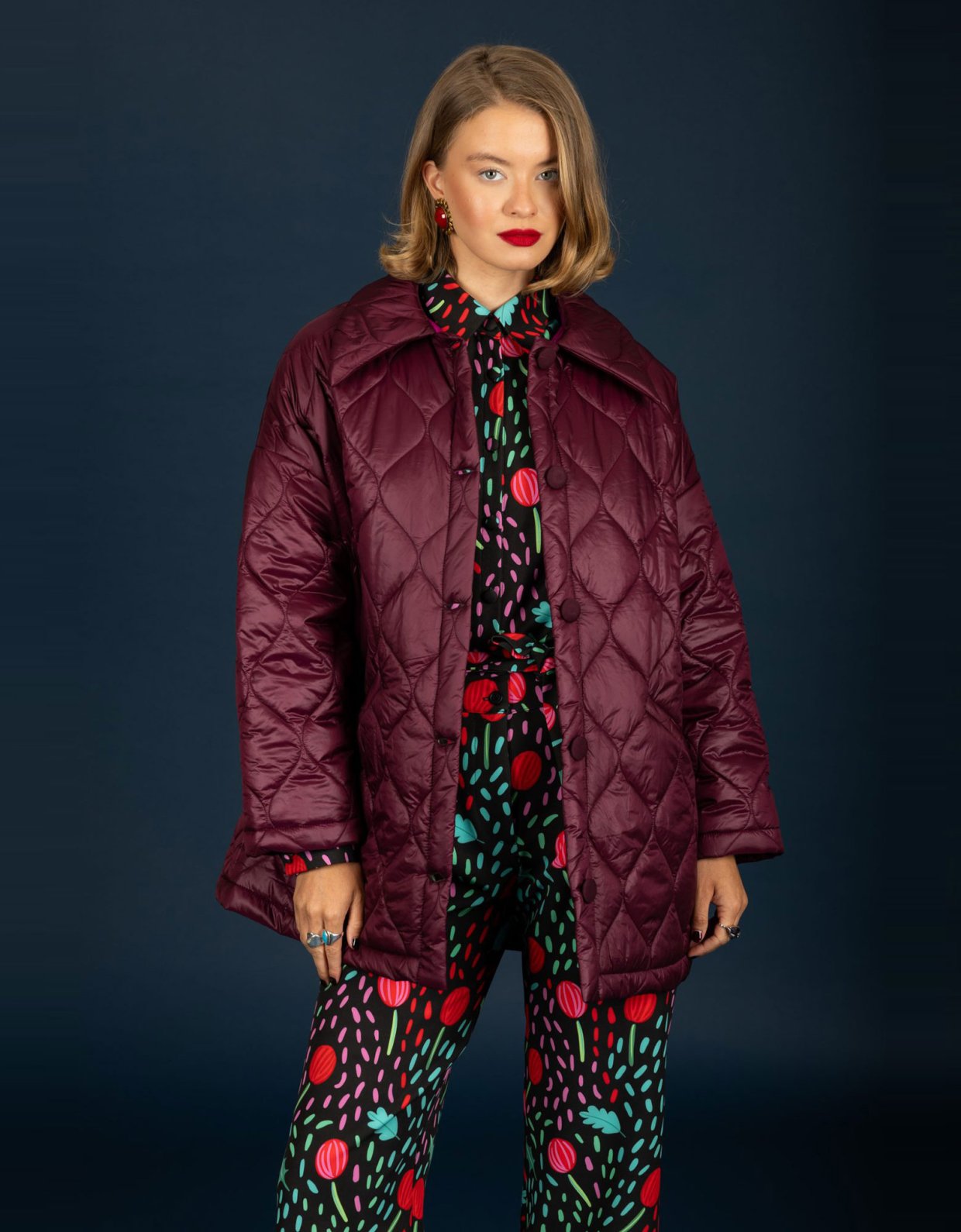 Chaton Marcus puffer coat bordeaux