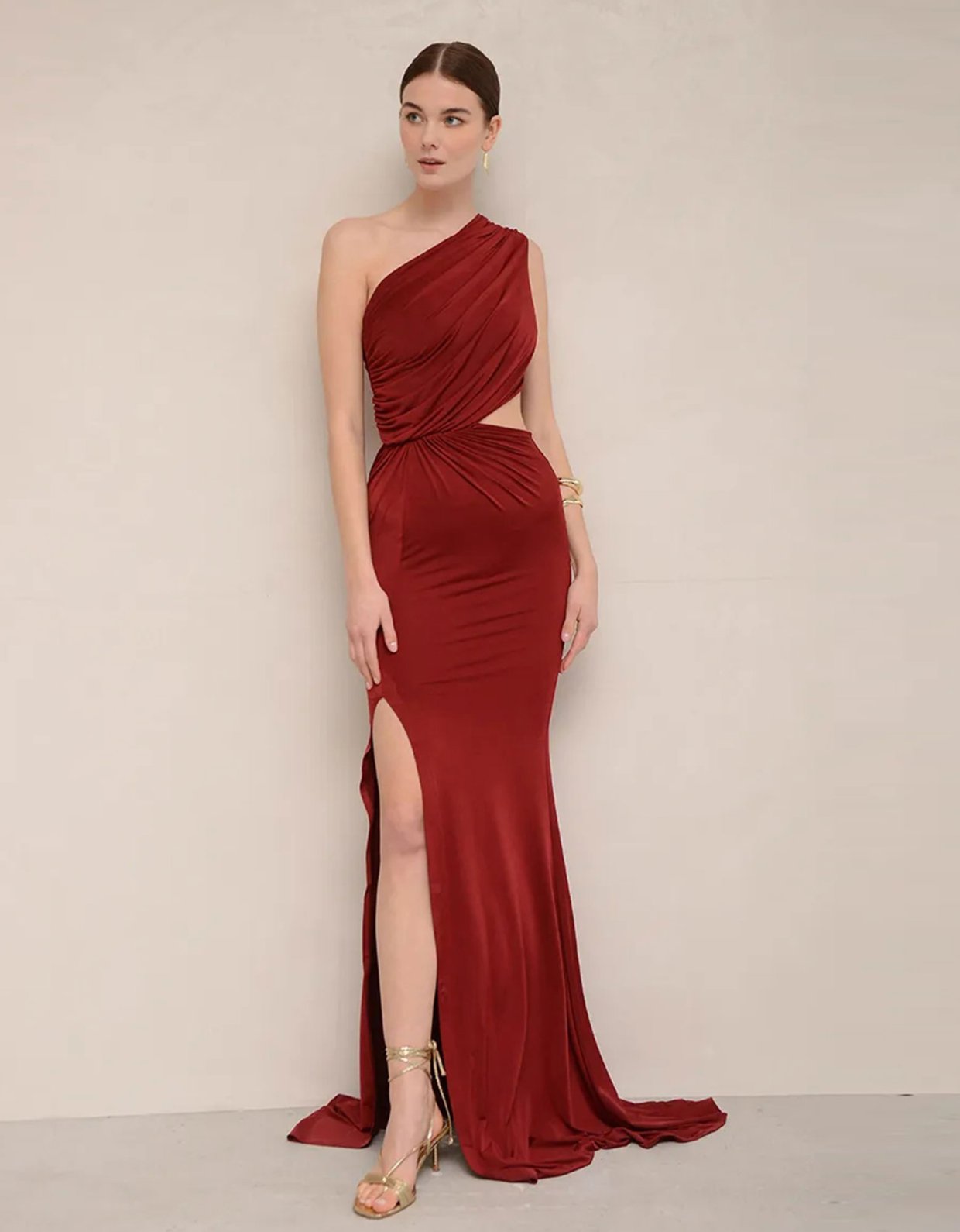 NASH Marion red wine dress