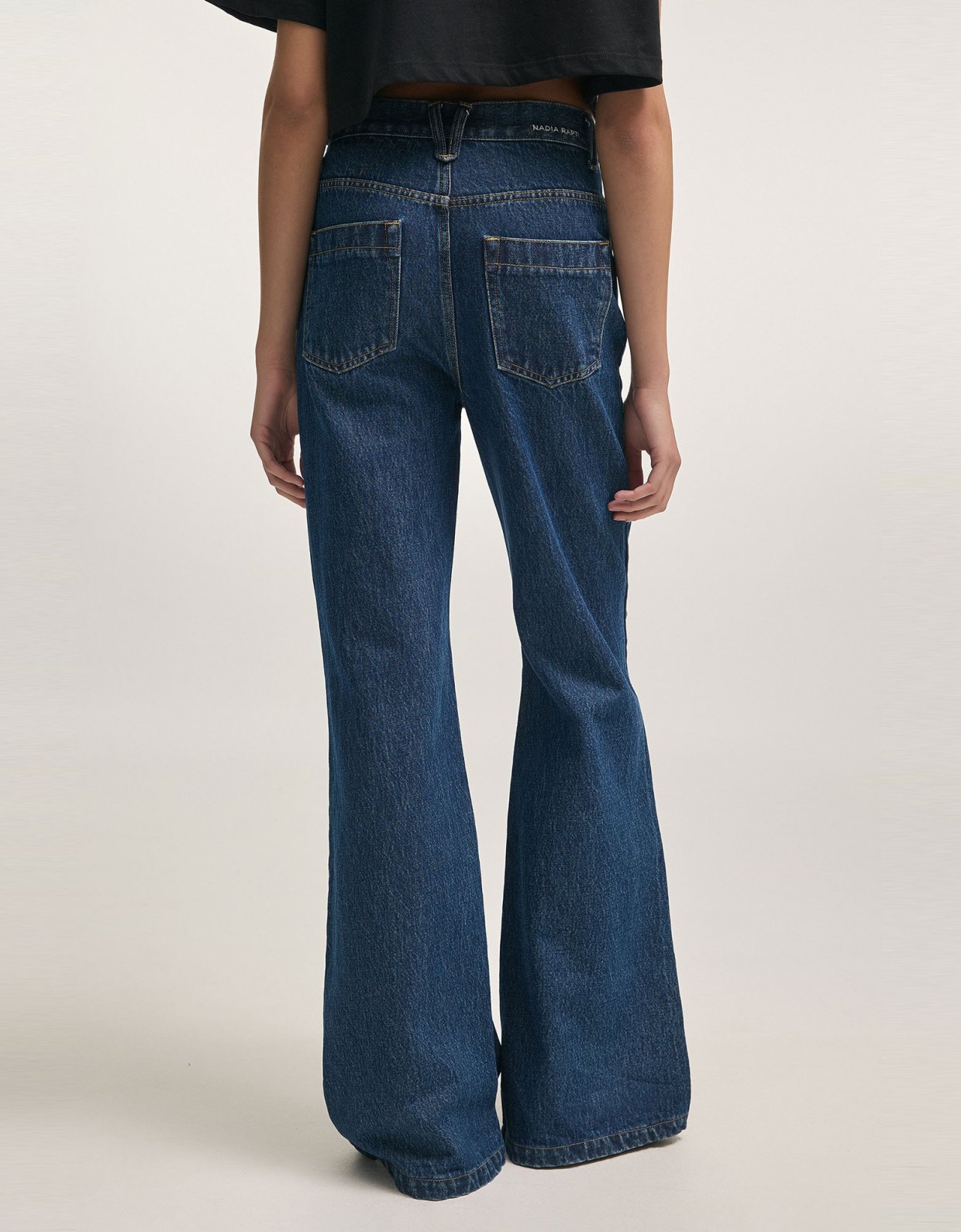 Nadia Rapti Martini denim trousers dark blue