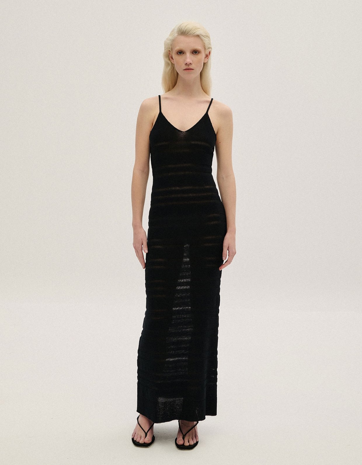 Combos Knitwear Maxi knit dress black