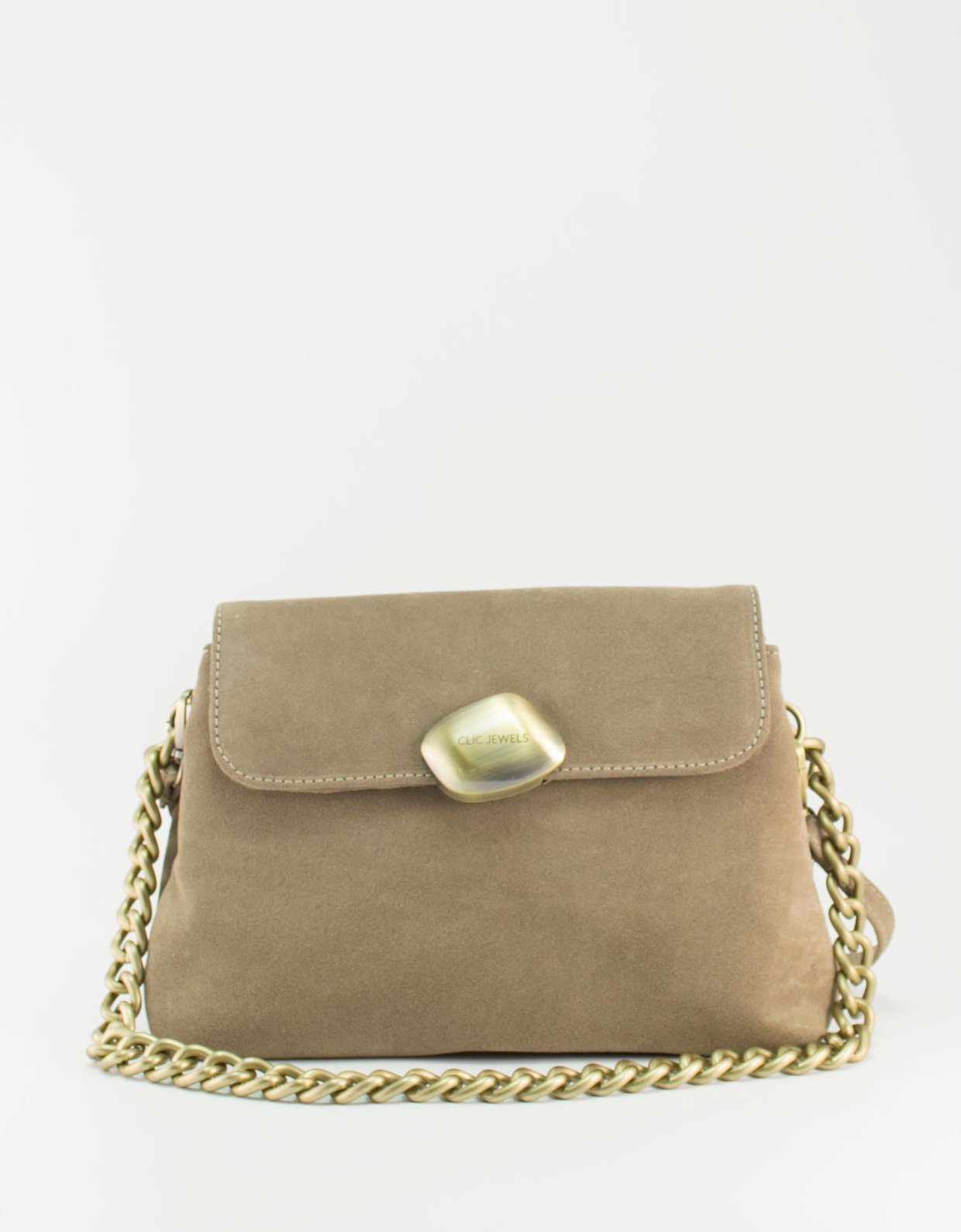 Clic Jewels Donna medium bag mocha suede
