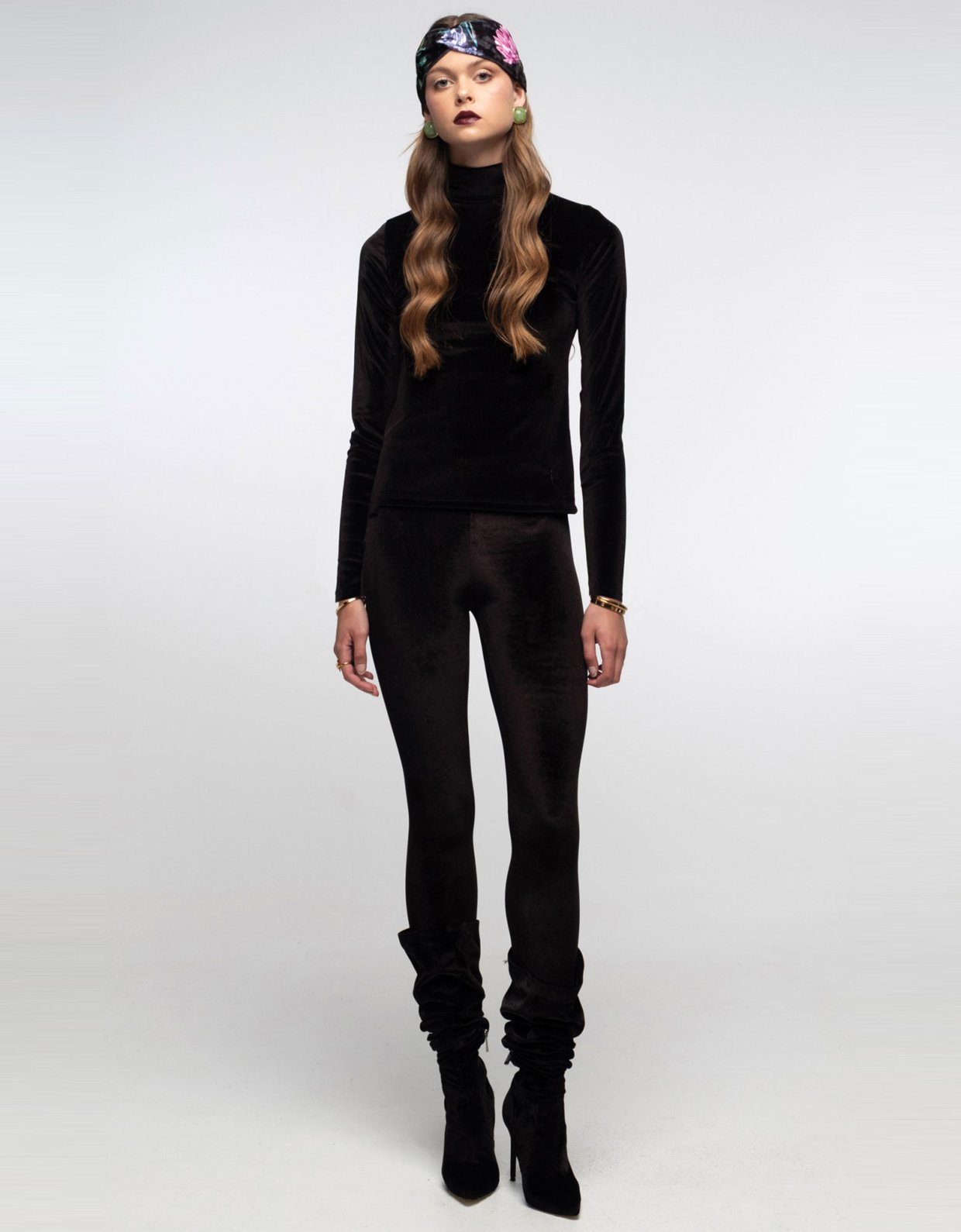 Peace and Chaos Midnight leggings velvet