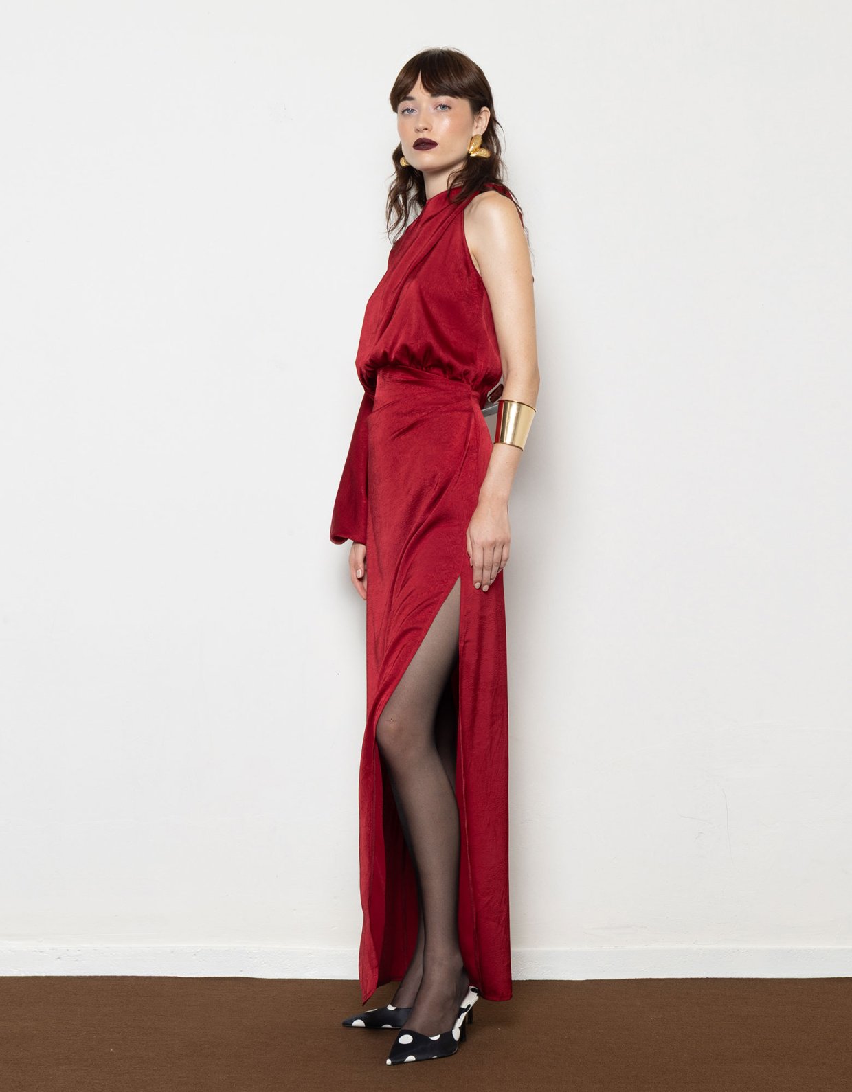 Mallory the label Millie bordeaux dress