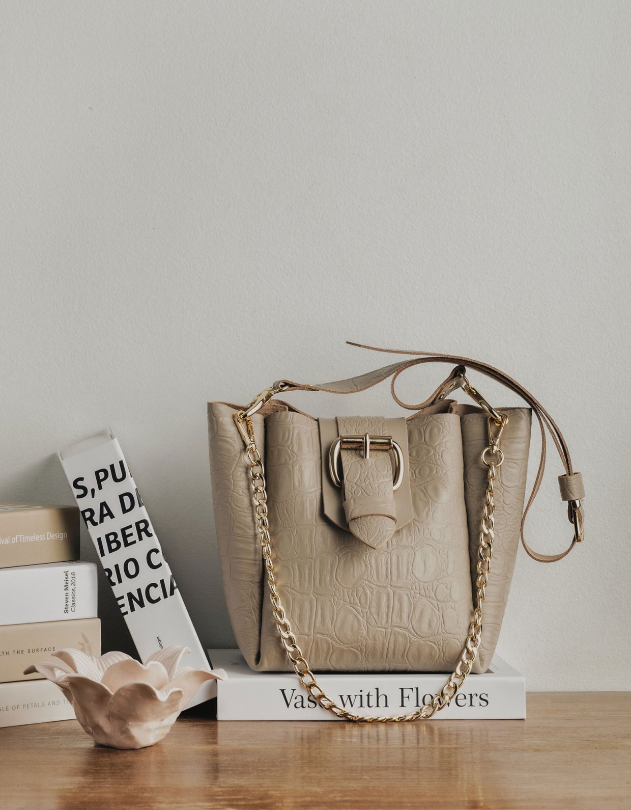 Individual Art Leather Missing bag stone beige-gold