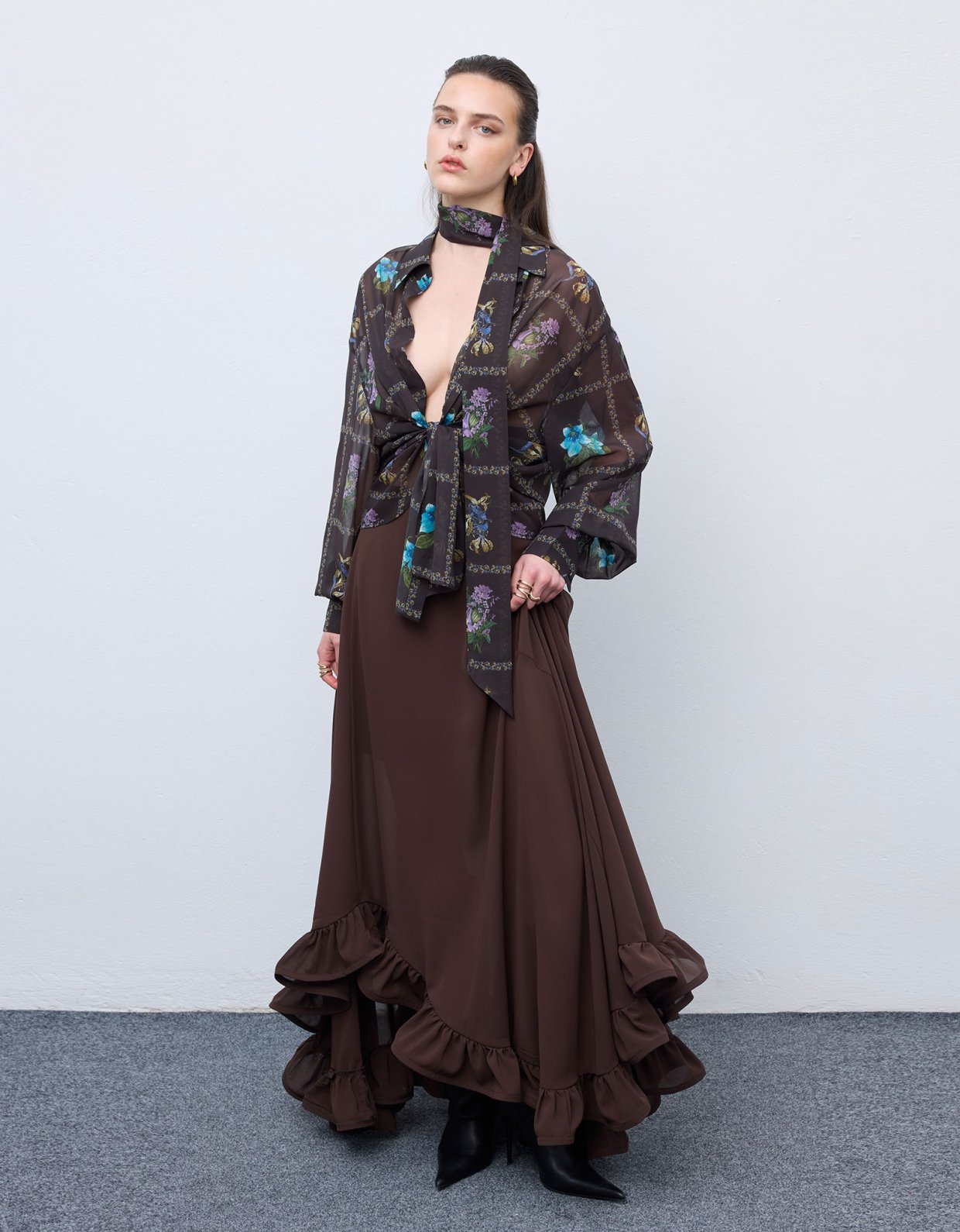 Ciel Concept Mocha blossom shirt