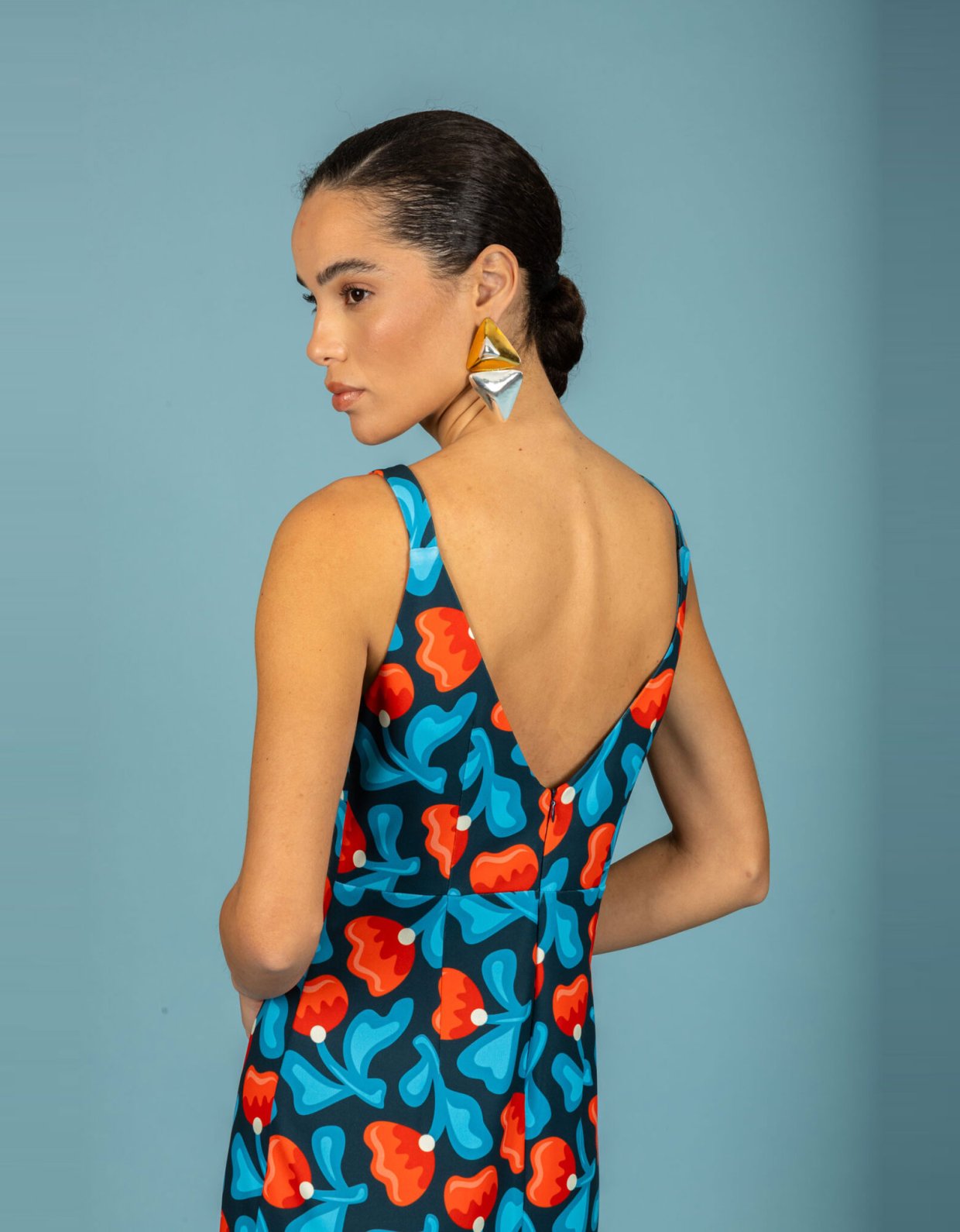 Chaton Monica slim dress blue