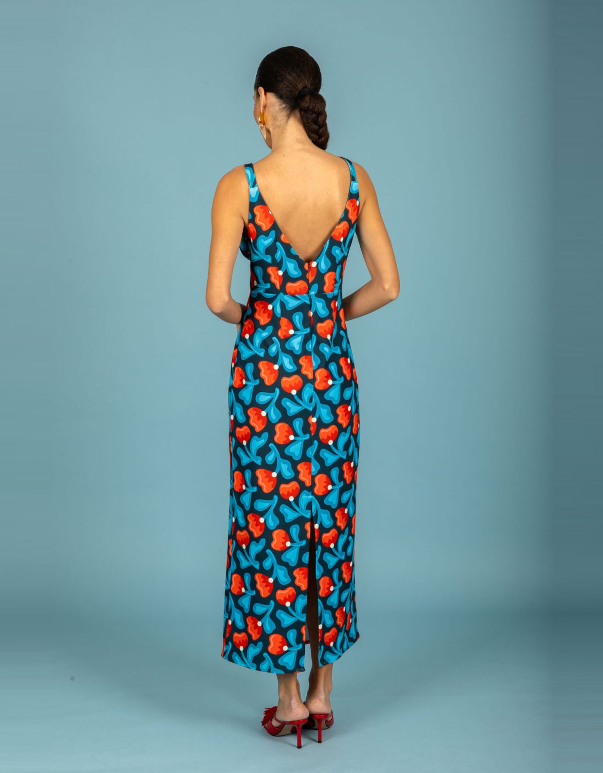 Chaton Monica slim dress blue