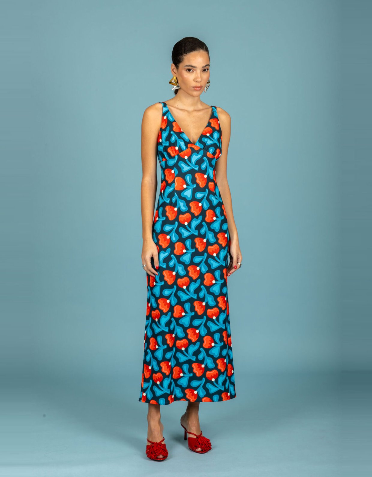 Chaton Monica slim dress blue