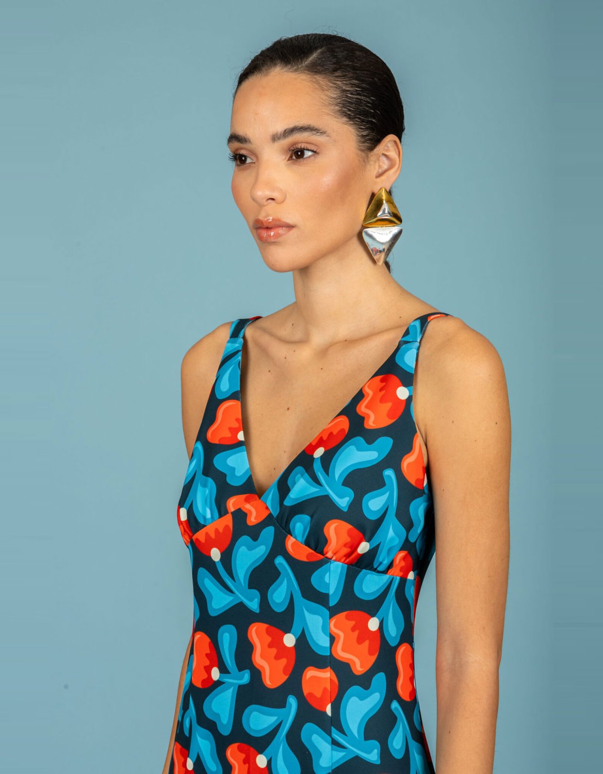 Chaton Monica slim dress blue