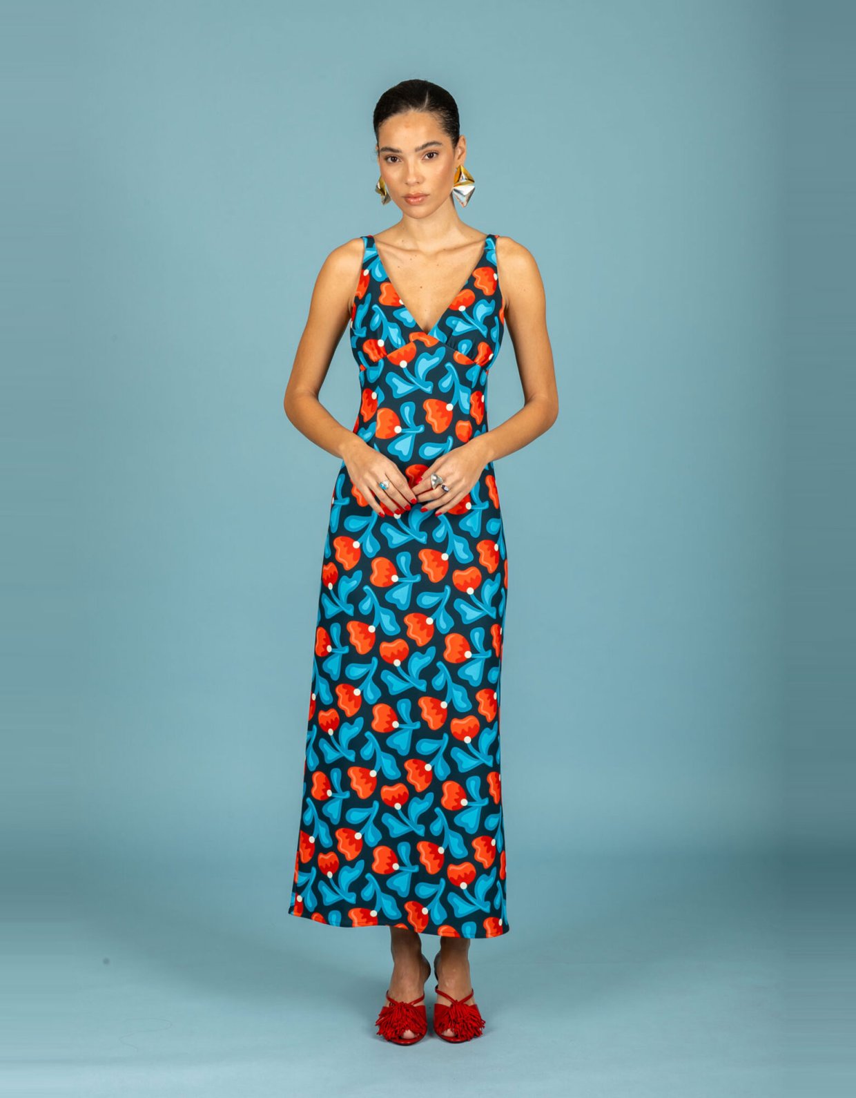 Chaton Monica slim dress blue