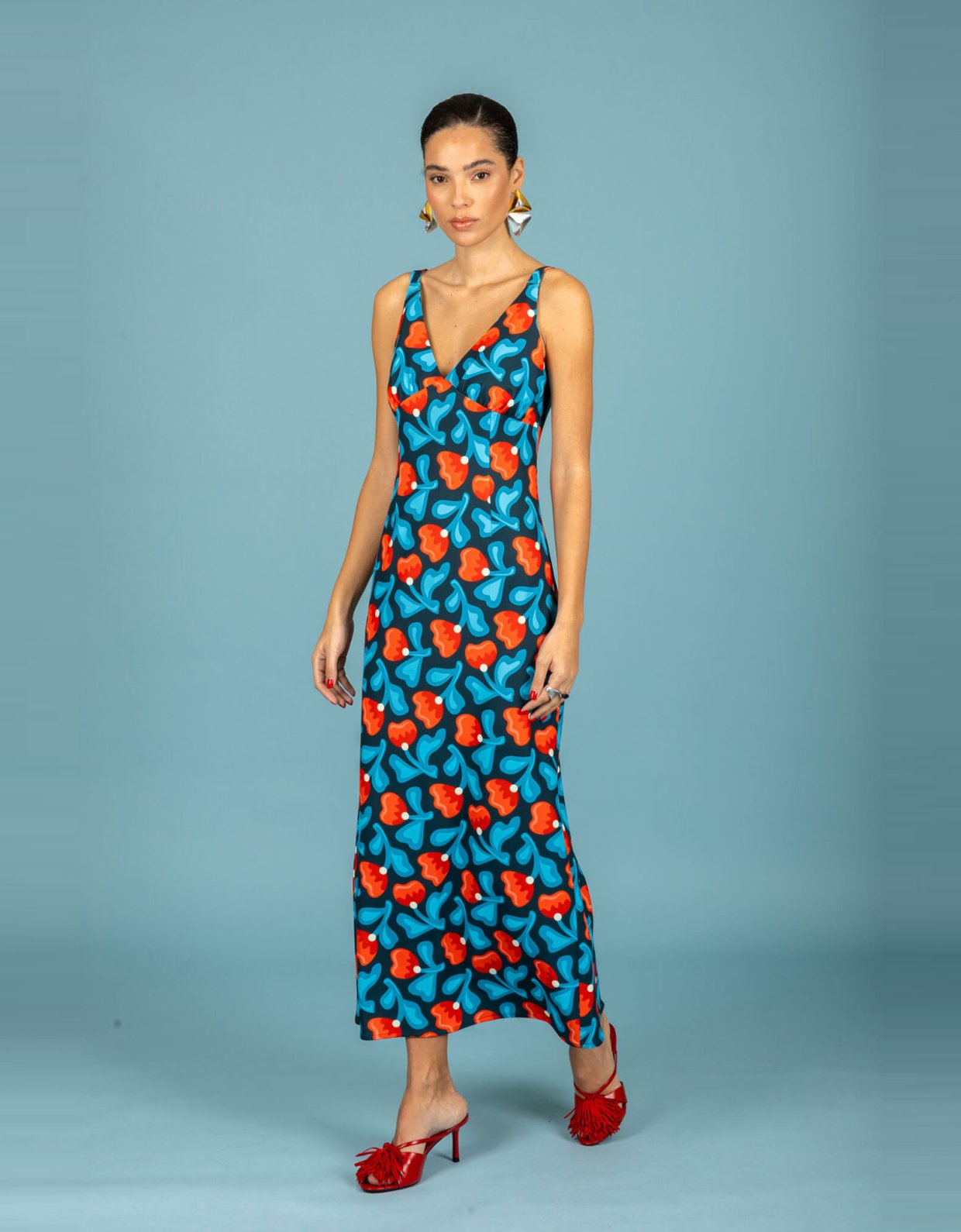 Chaton Monica slim dress blue