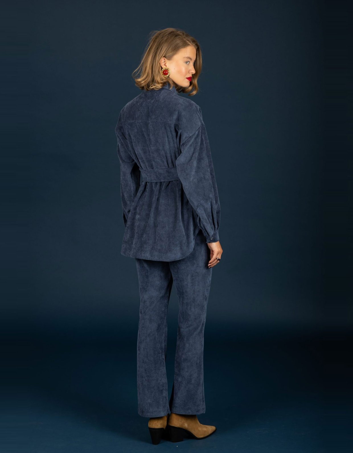 Chaton Morris oversize shirt blue