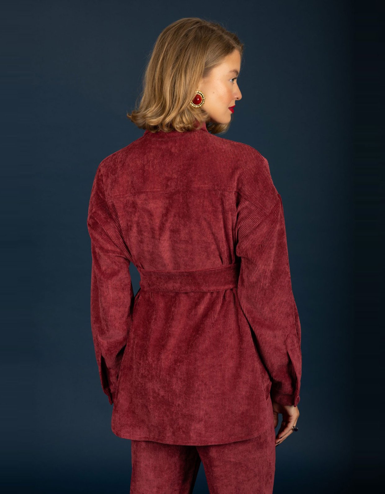 Chaton Morris oversize shirt bordeaux