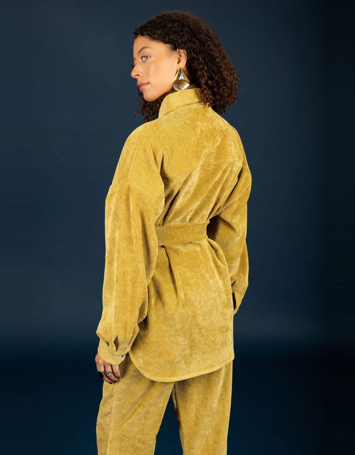 Chaton Morris oversize shirt olive beige