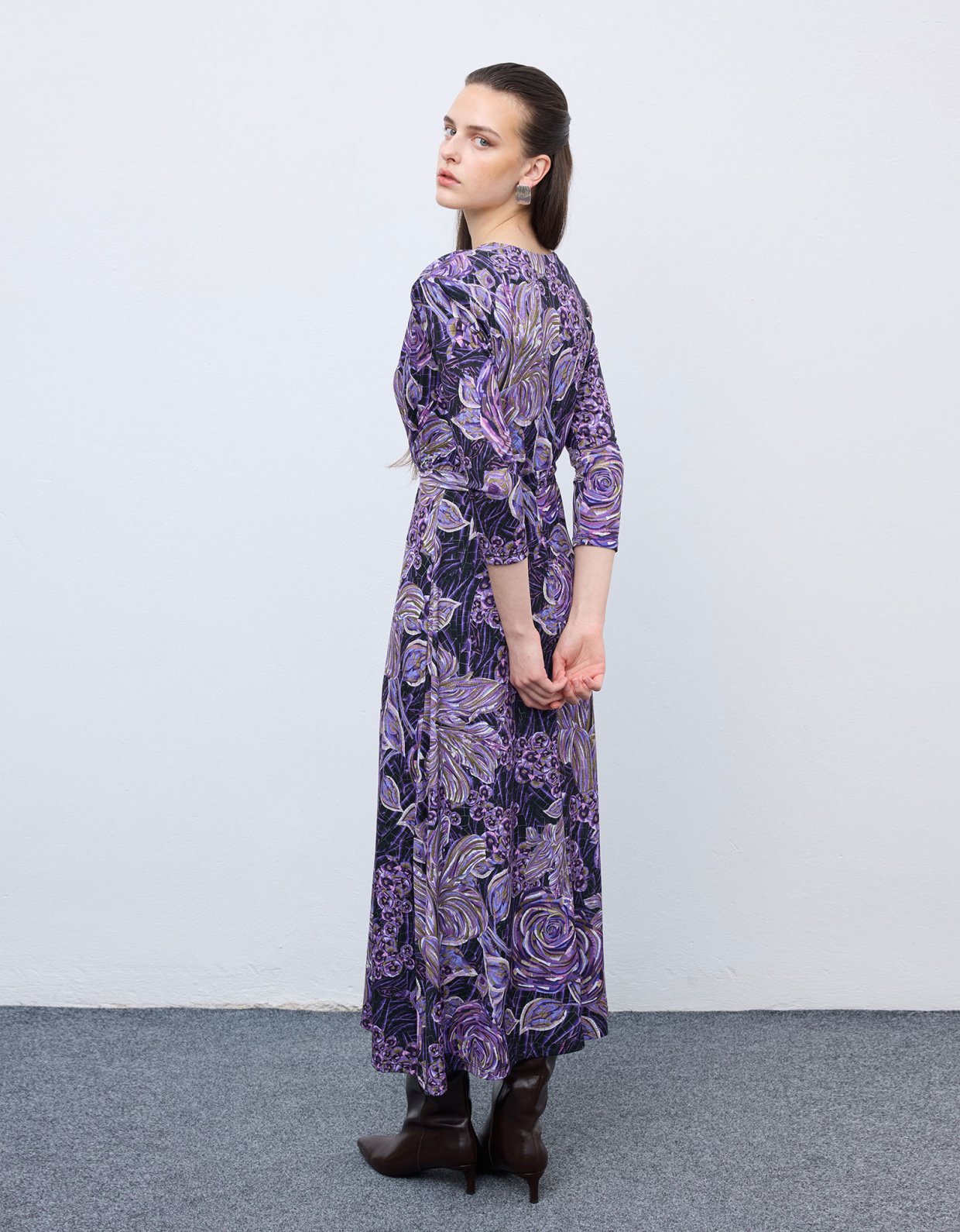 Ciel Concept Mosaic anthesis mauve jersey midi dress