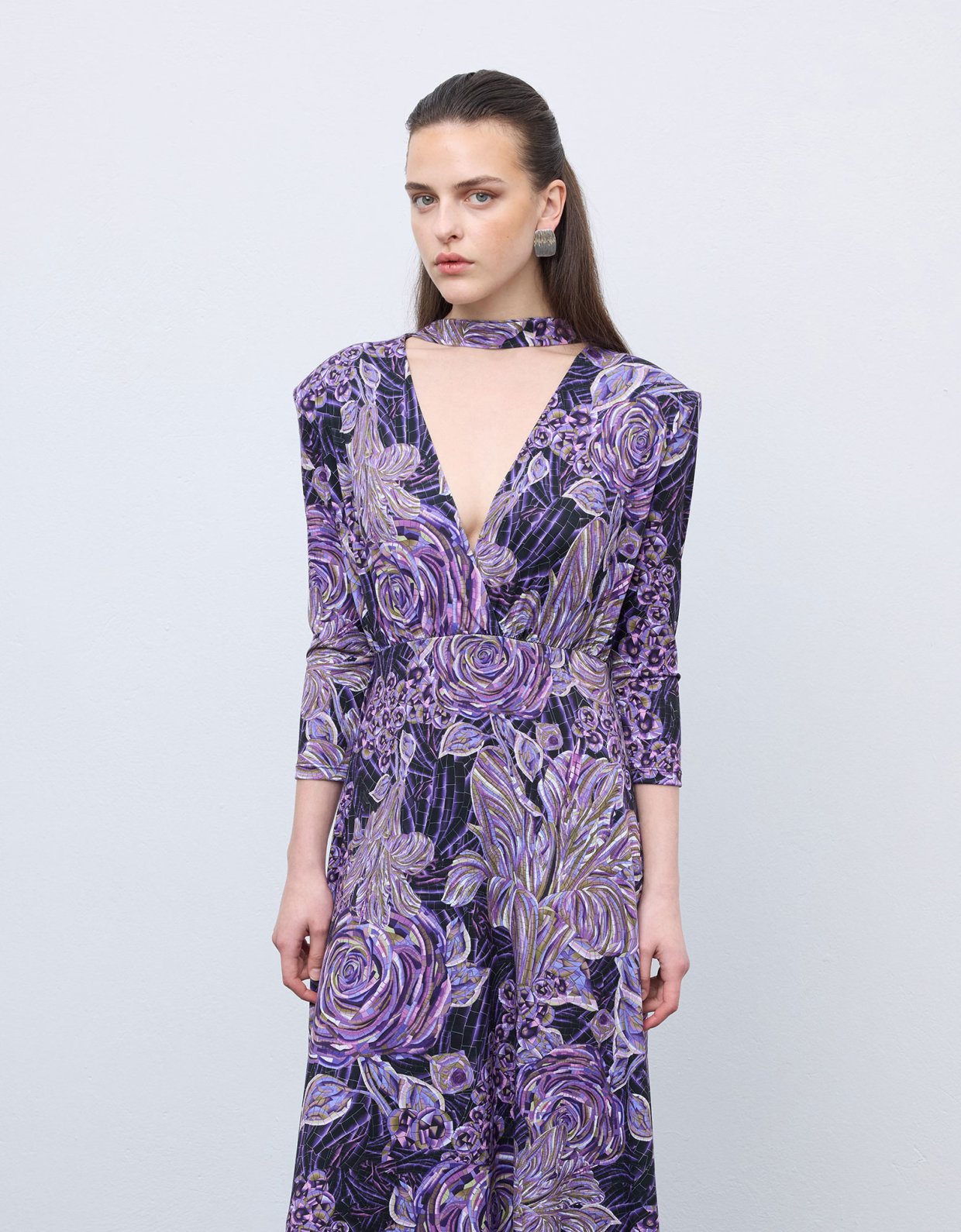Ciel Concept Mosaic anthesis mauve jersey midi dress