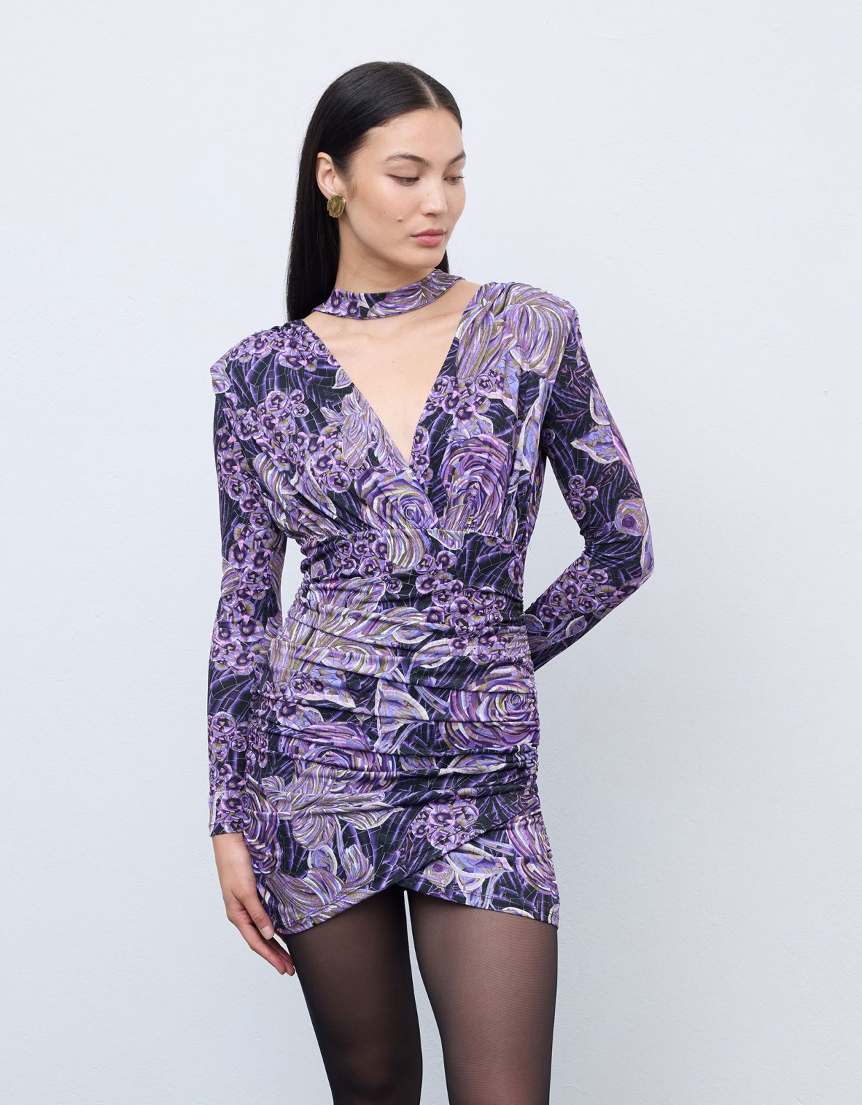 Ciel Concept Mosaic anthesis mauve jersey mini dress