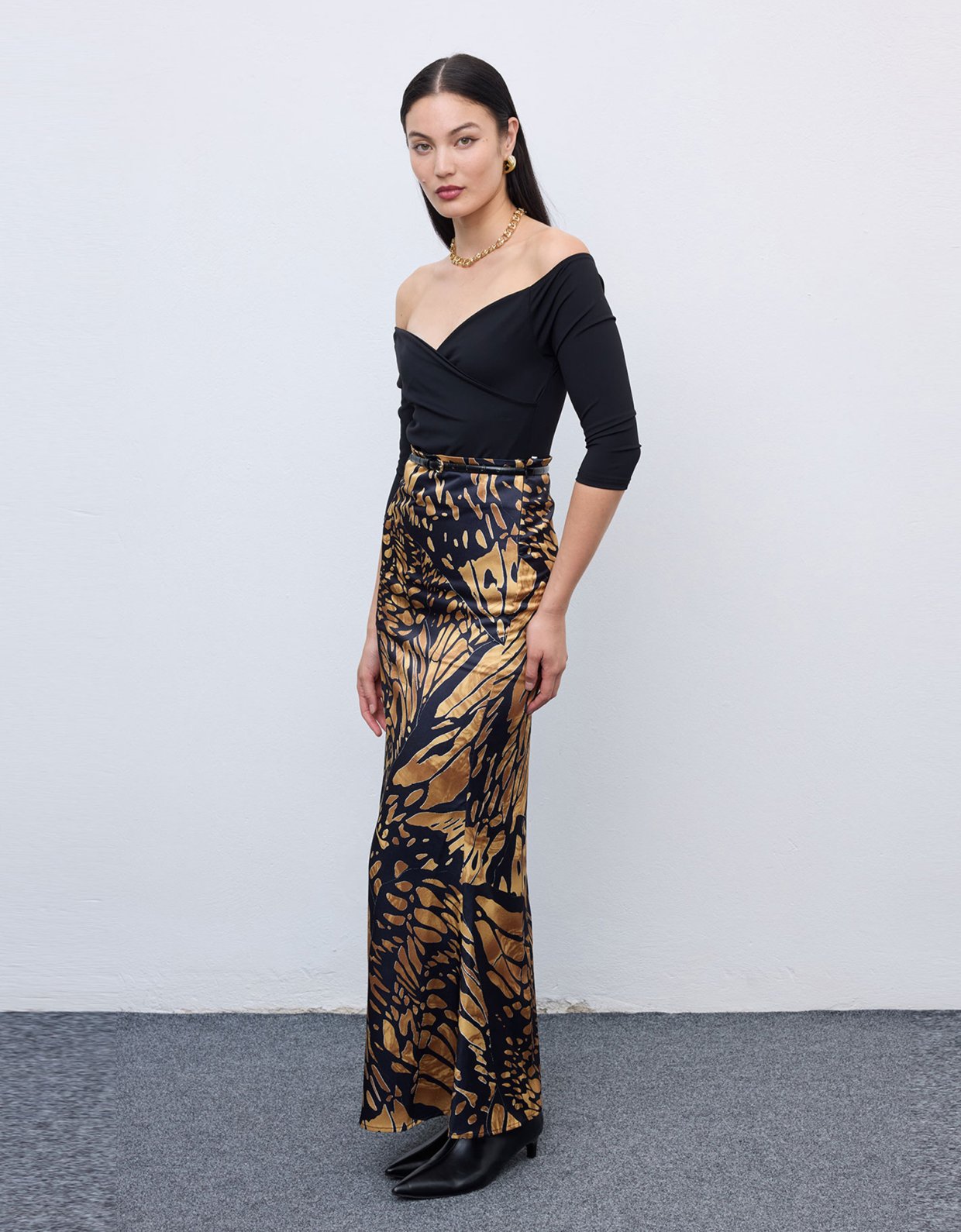 Ciel Concept Mosaic butterfly mermaid maxi skirt
