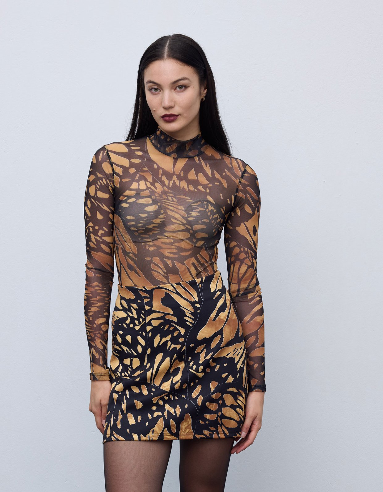 Ciel Concept Mosaic butterfly mini skirt
