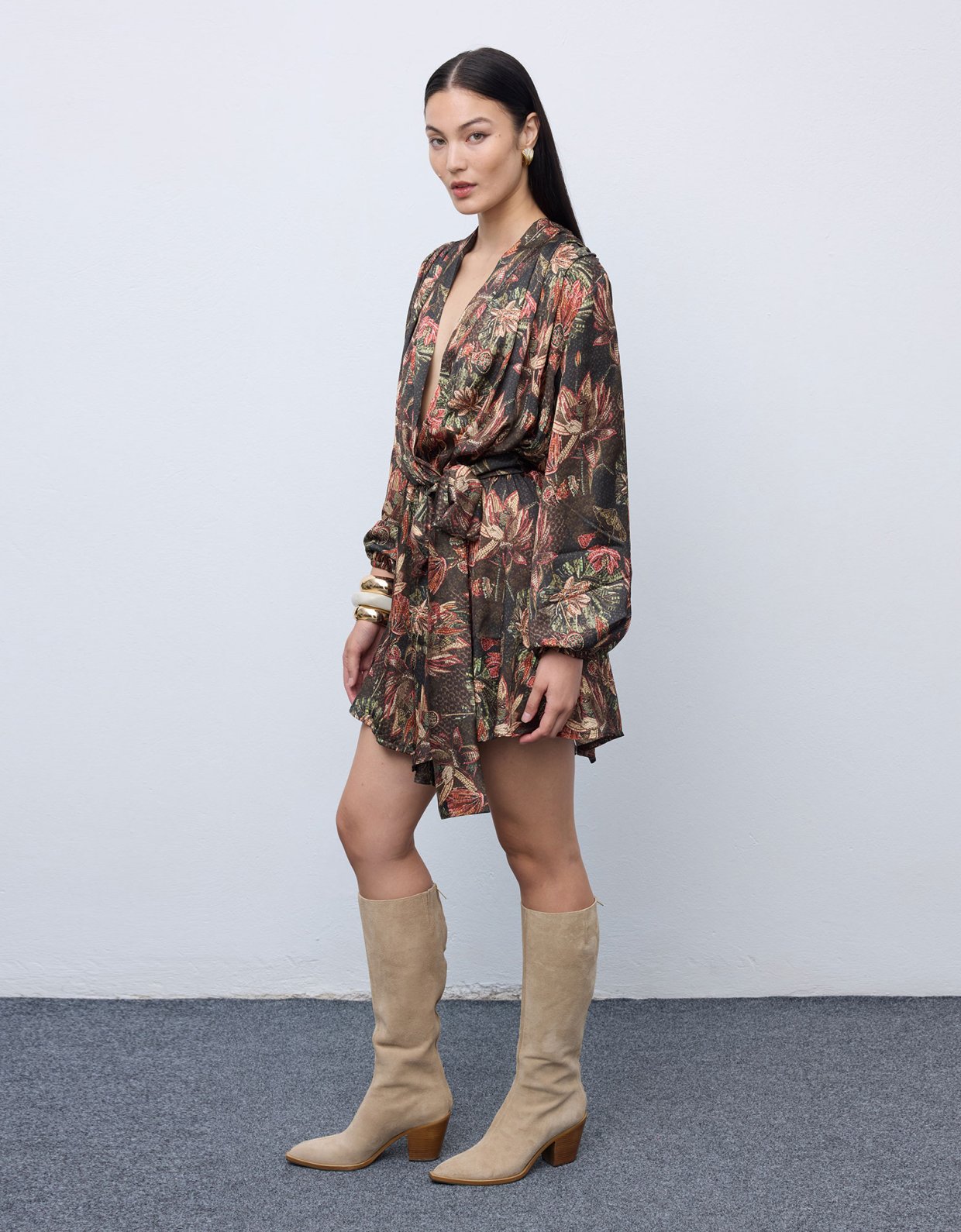 Ciel Concept Mosaic oasis mini wrap dress