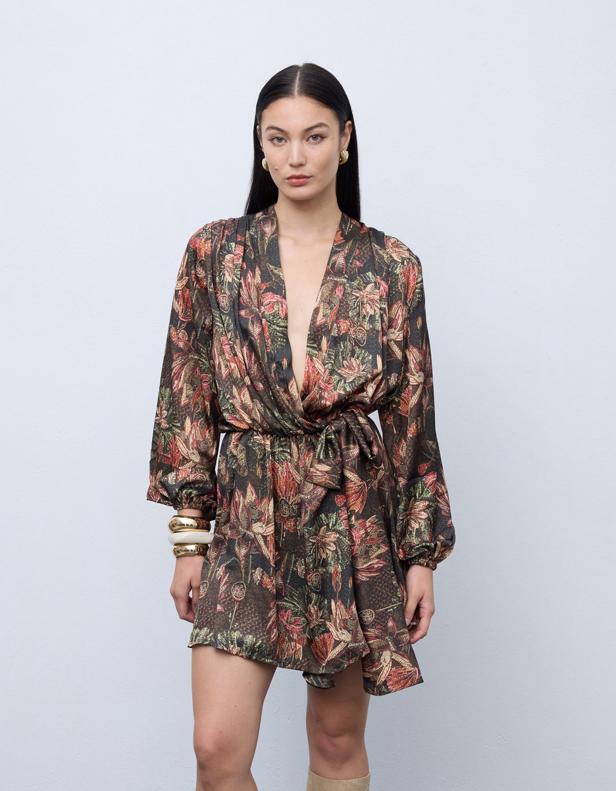 Ciel Concept Mosaic oasis mini wrap dress