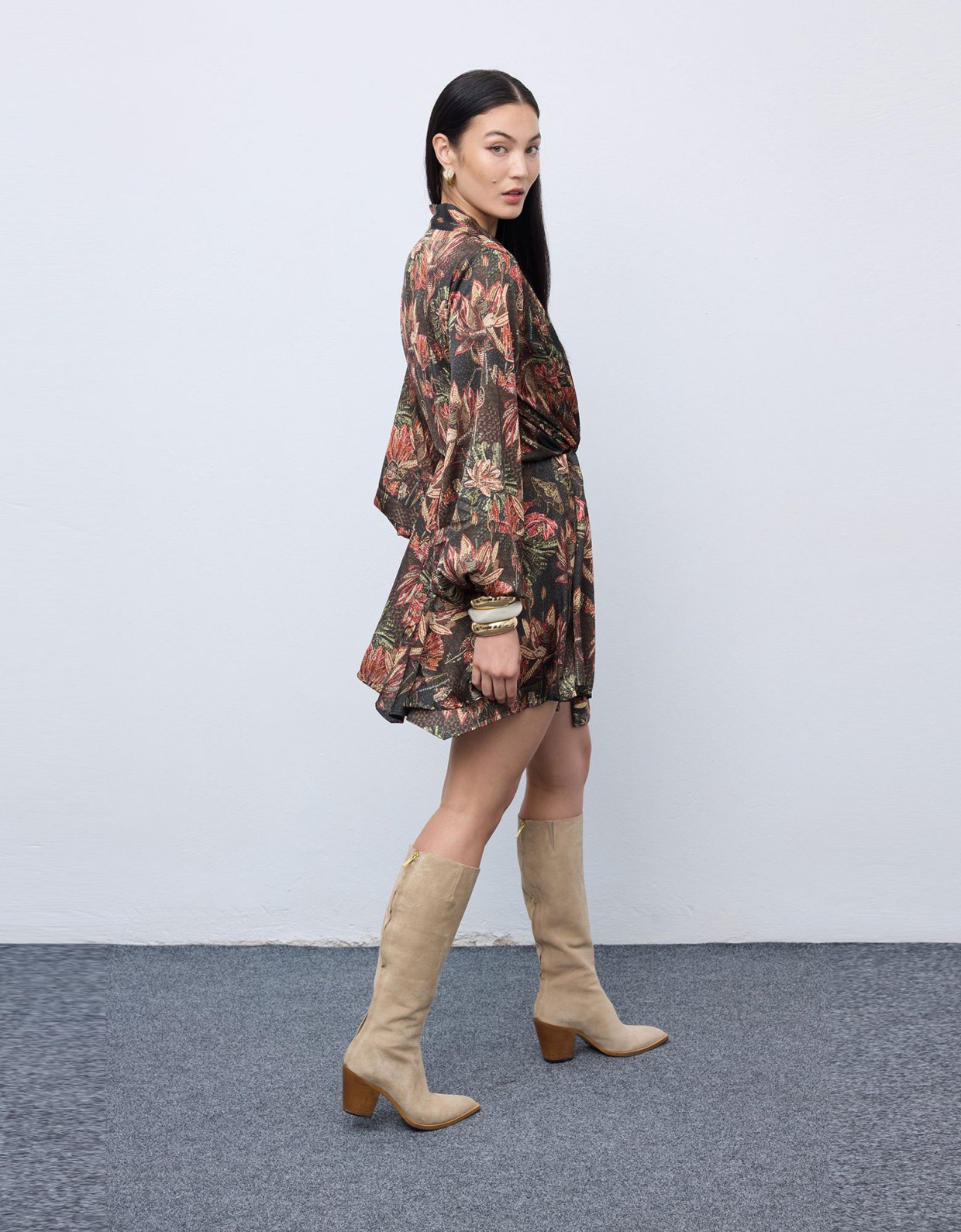Ciel Concept Mosaic oasis mini wrap dress