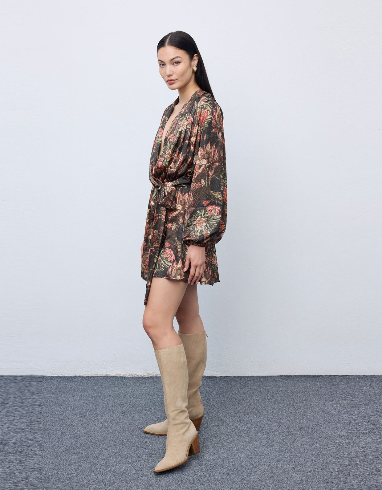Ciel Concept Mosaic oasis mini wrap dress