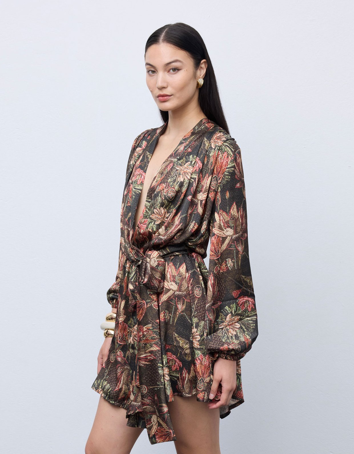 Ciel Concept Mosaic oasis mini wrap dress