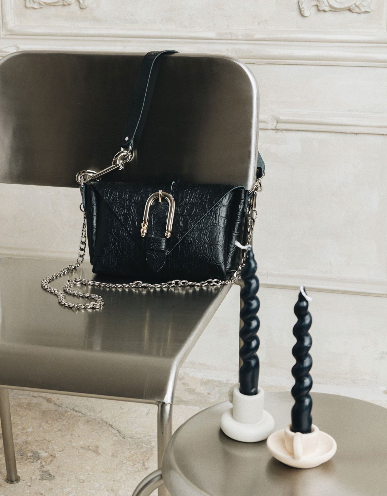Individual Art Leather Move bag black nickel