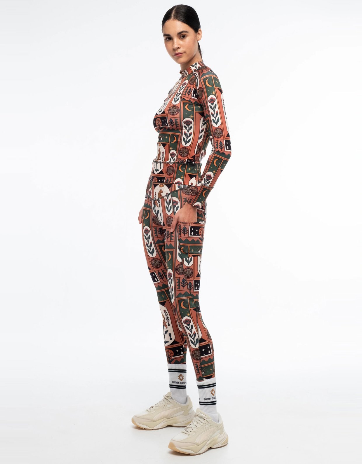 Peace and Chaos Mystic bloom sports leggings