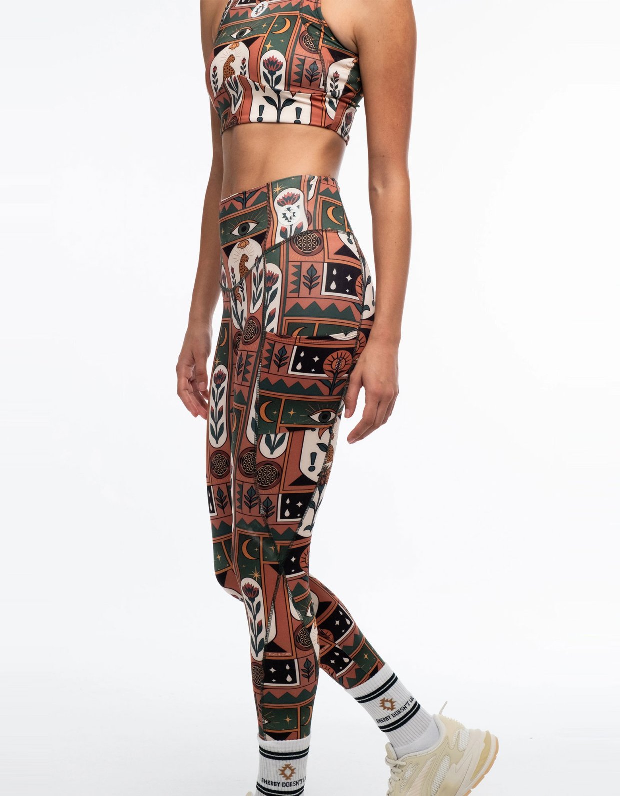 Peace and Chaos Mystic bloom sports leggings