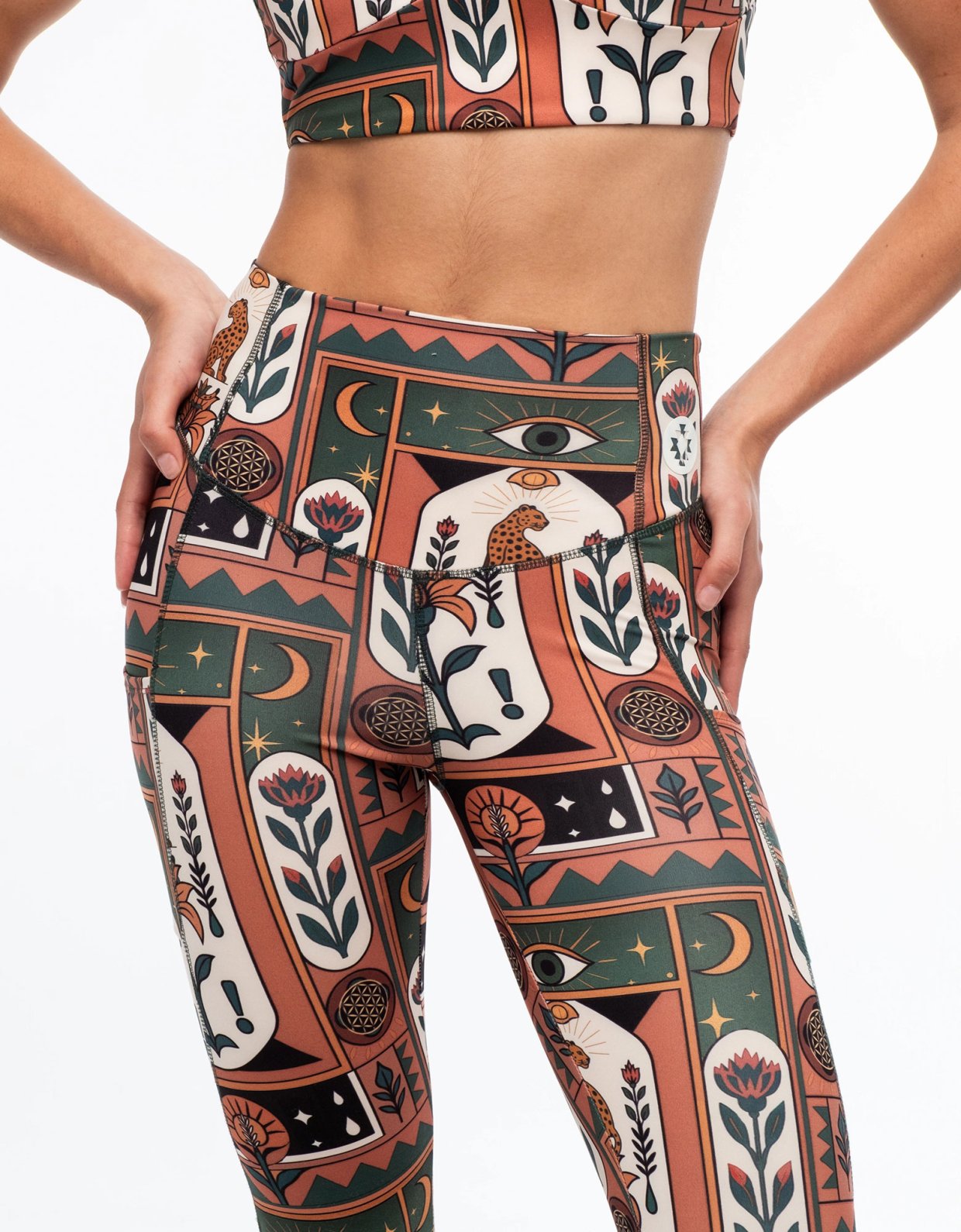 Peace and Chaos Mystic bloom sports leggings