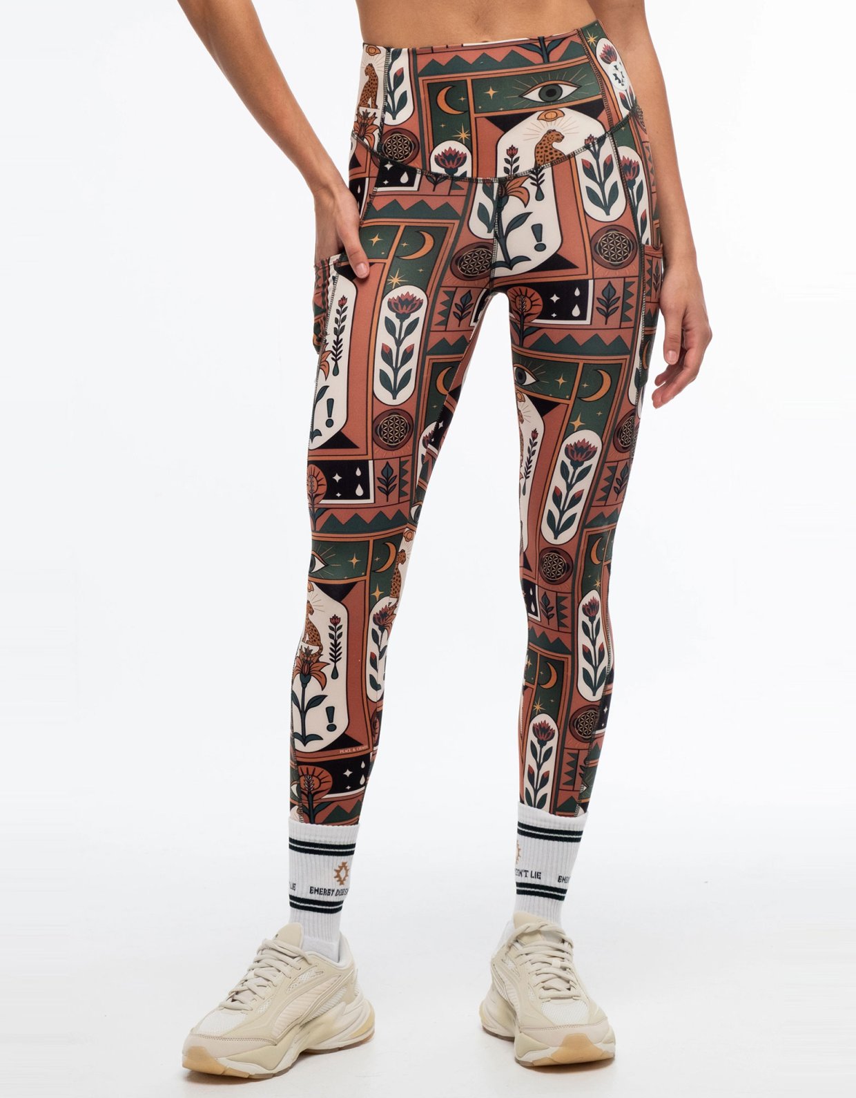 Peace and Chaos Mystic bloom sports leggings