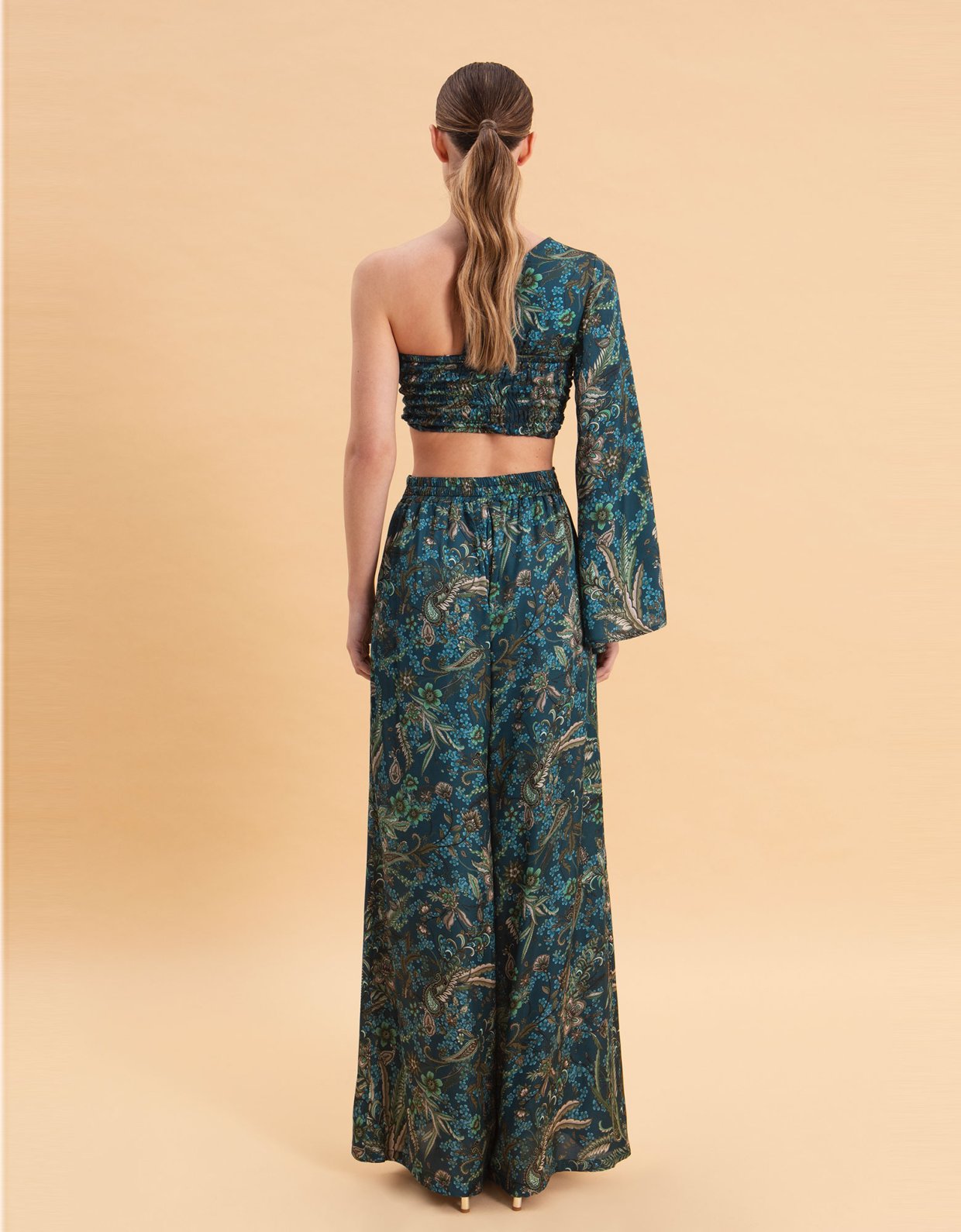 Eveleya Mystic forest one shoulder top