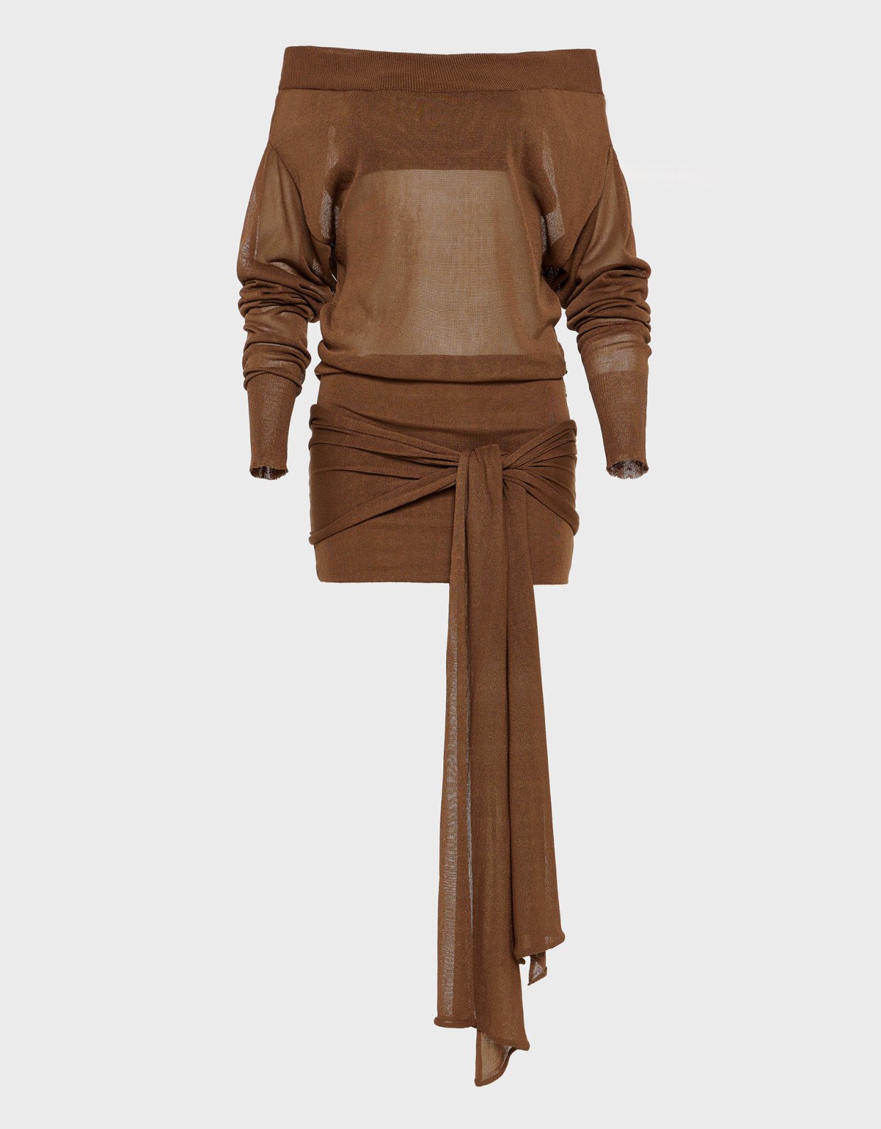 Nadia Rapti No. 26 Knitted mini dress brown