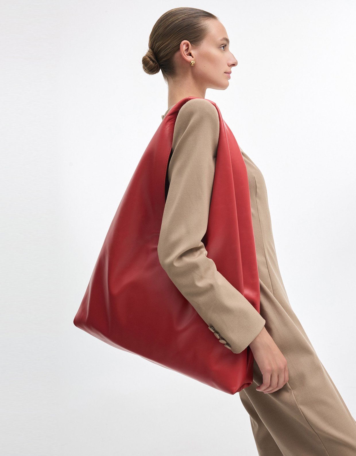 Nadia Rapti Sin leather bag red