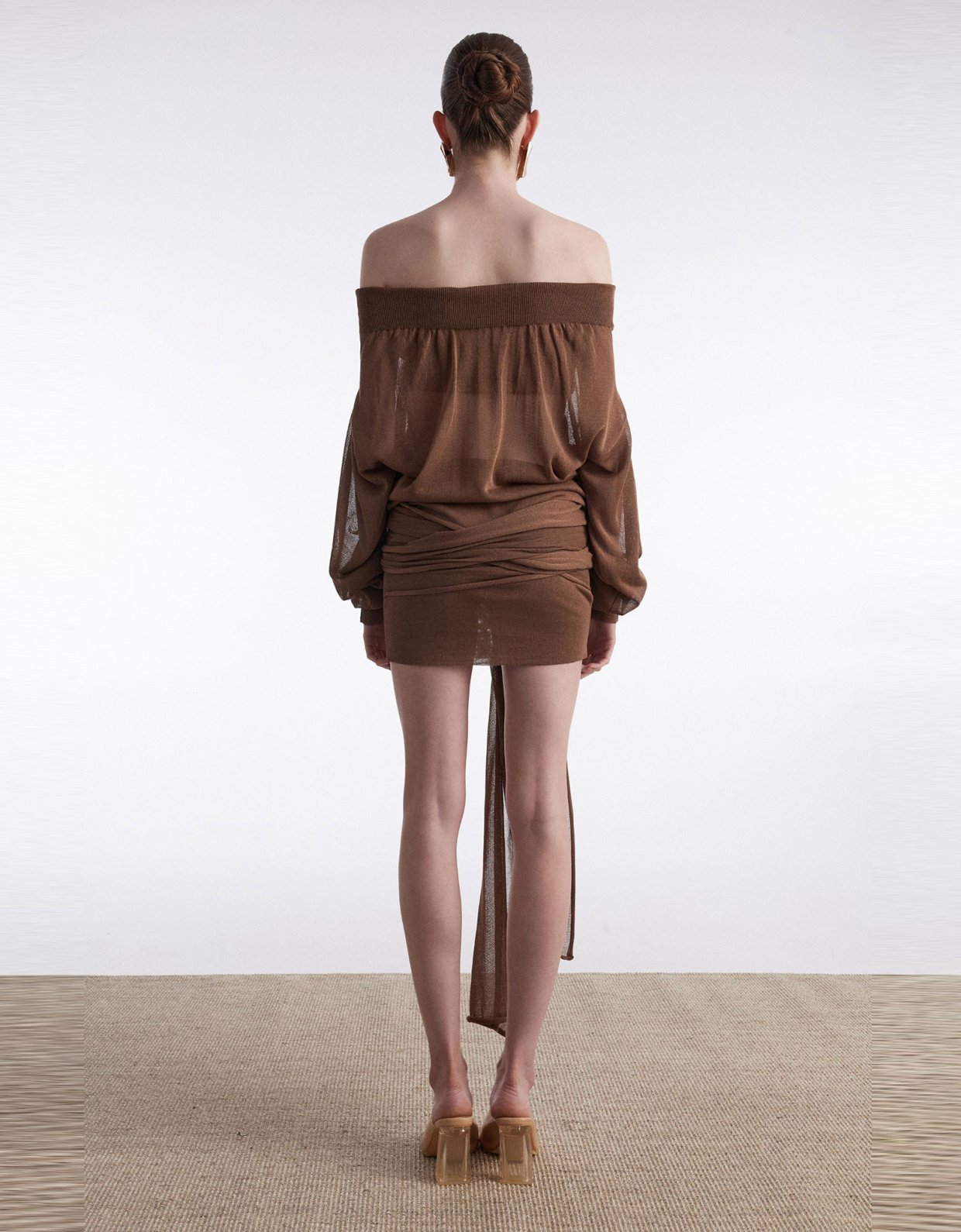 Nadia Rapti No. 26 Knitted mini dress brown