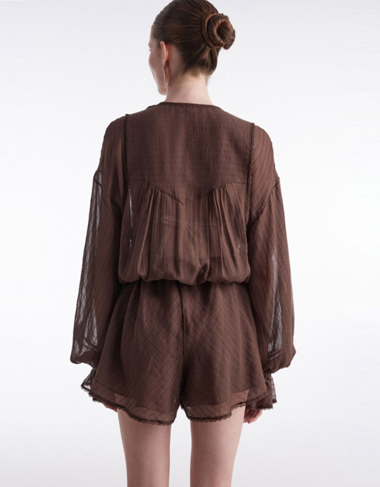 Nadia Rapti Han playsuit brown