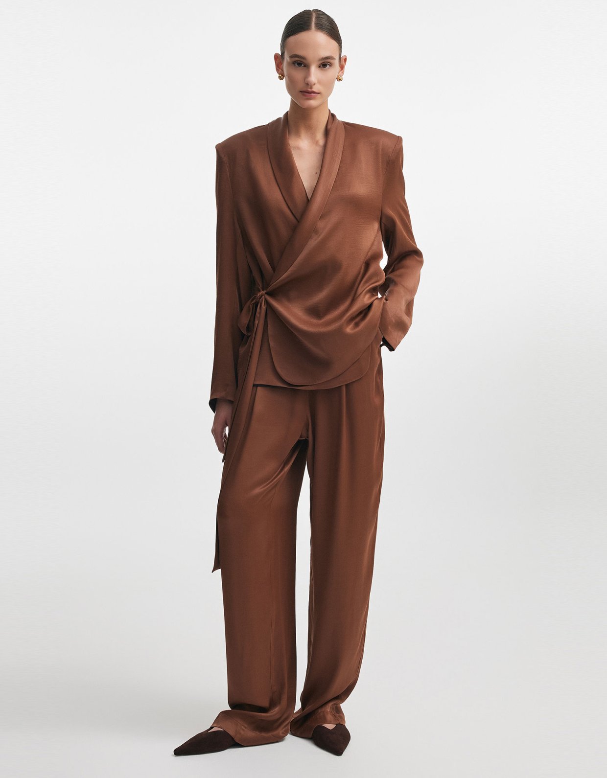 Nadia Rapti Espresso trousers brown